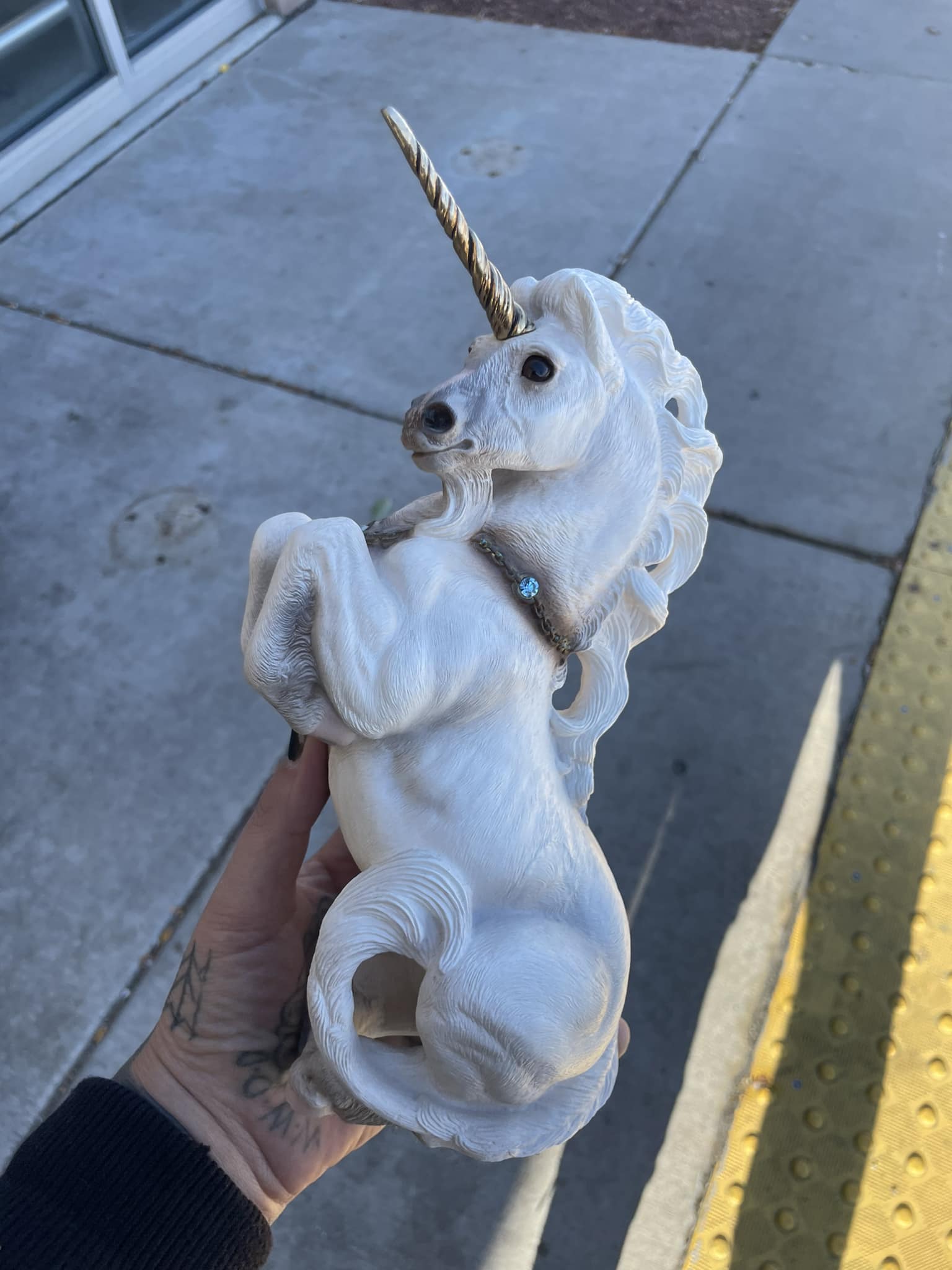 Rare Windstone Editions Grand Unicorn Figurine Found in Local Junk