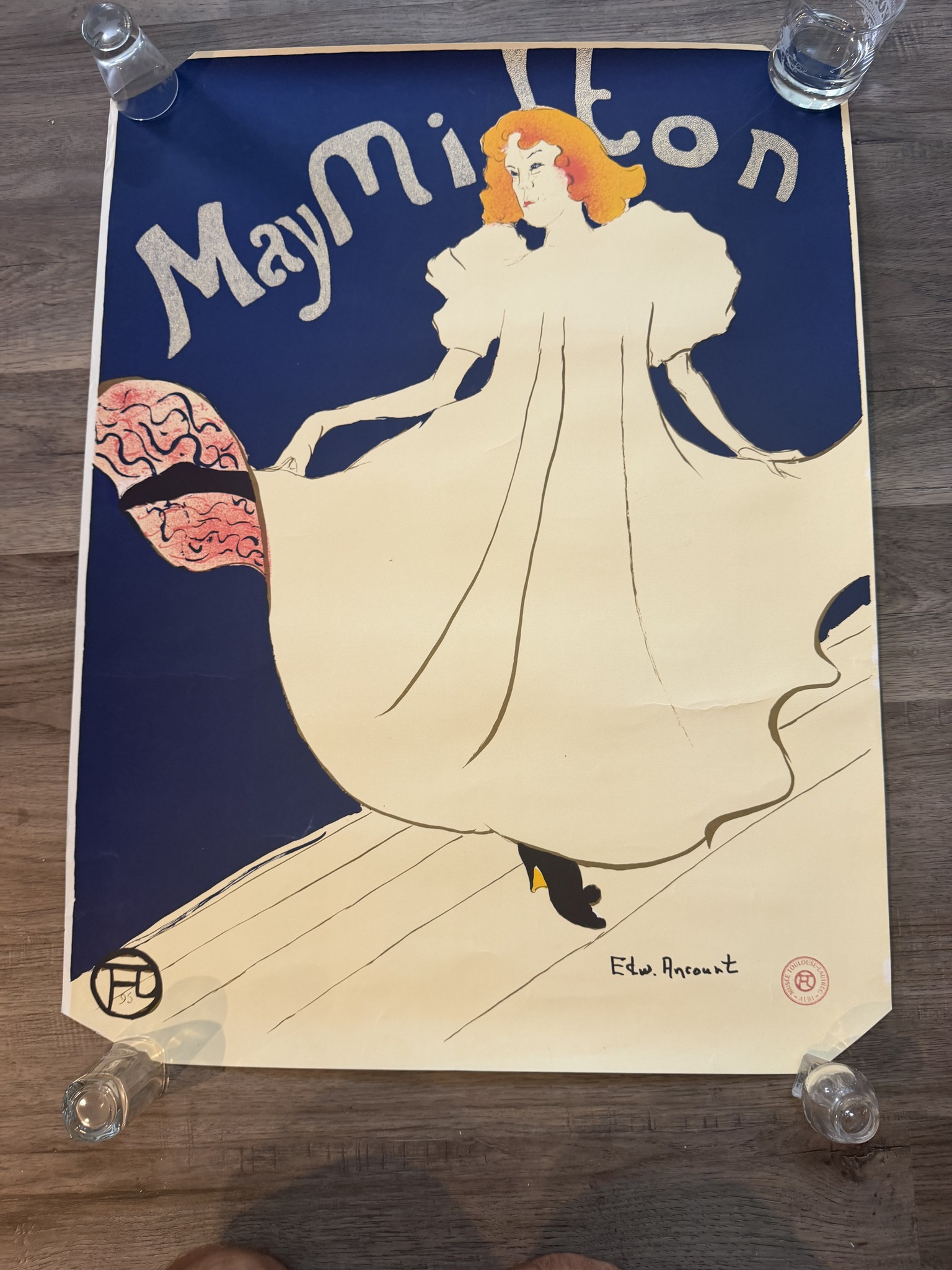 What is the value of a 1895 May Milton color lithograph?