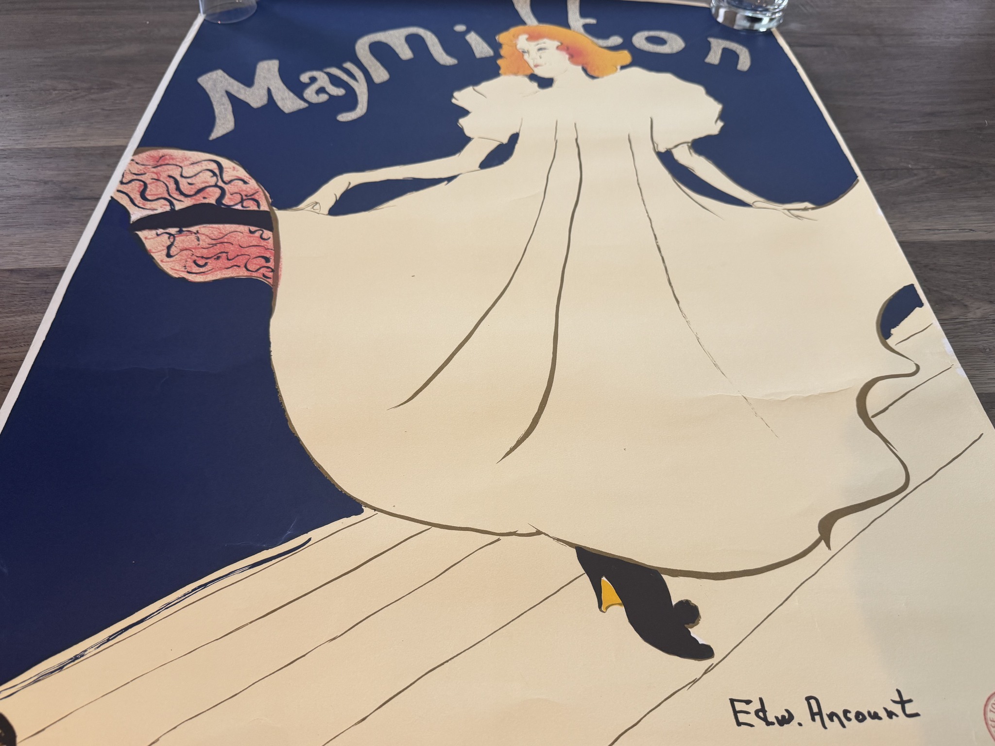 What is the value of a 1895 May Milton color lithograph?