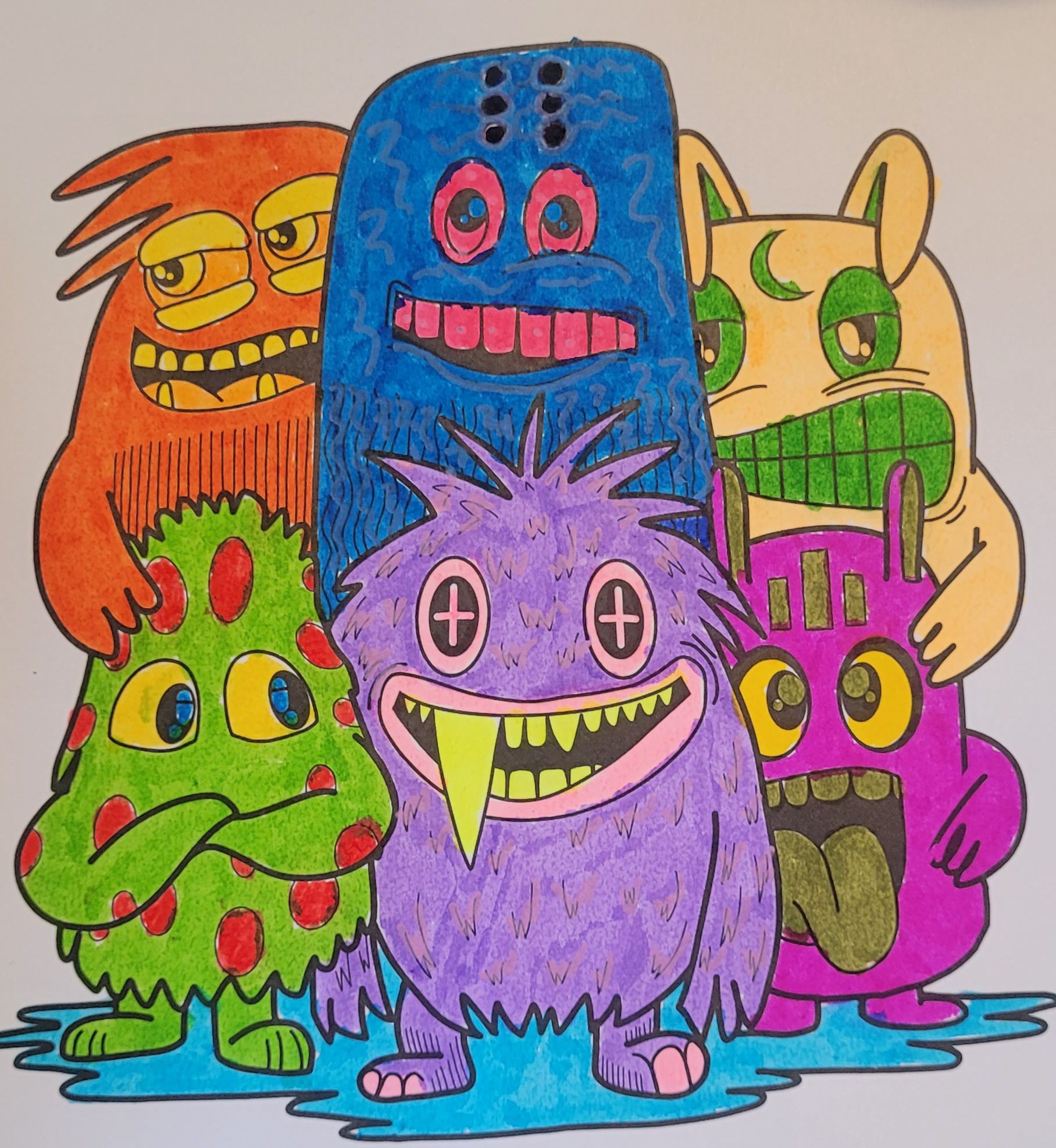 MINI MONSTERS COLORING BOOK