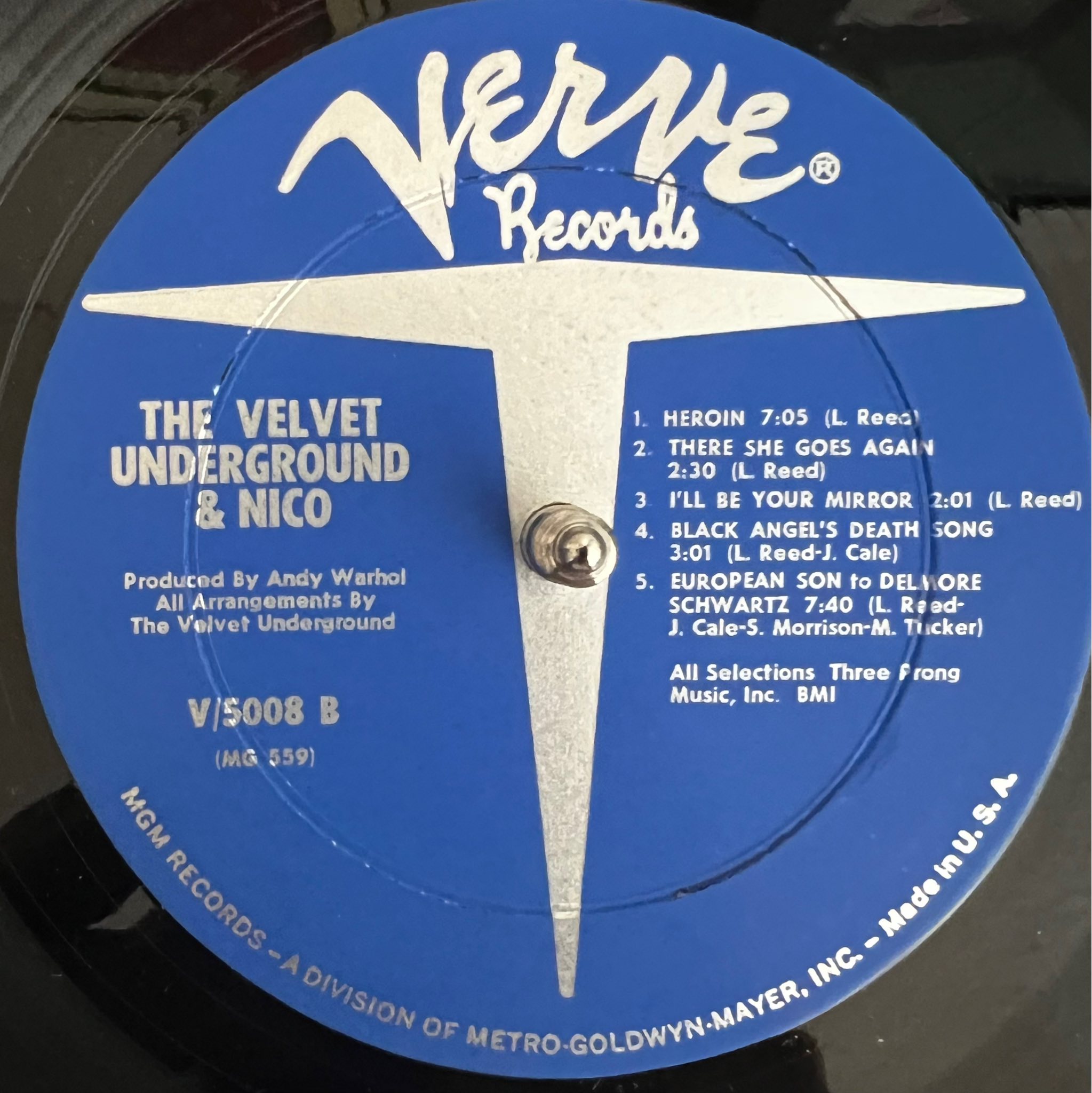This is a 1968 copy of The Velvet Underground & Nico V6-5008 This 