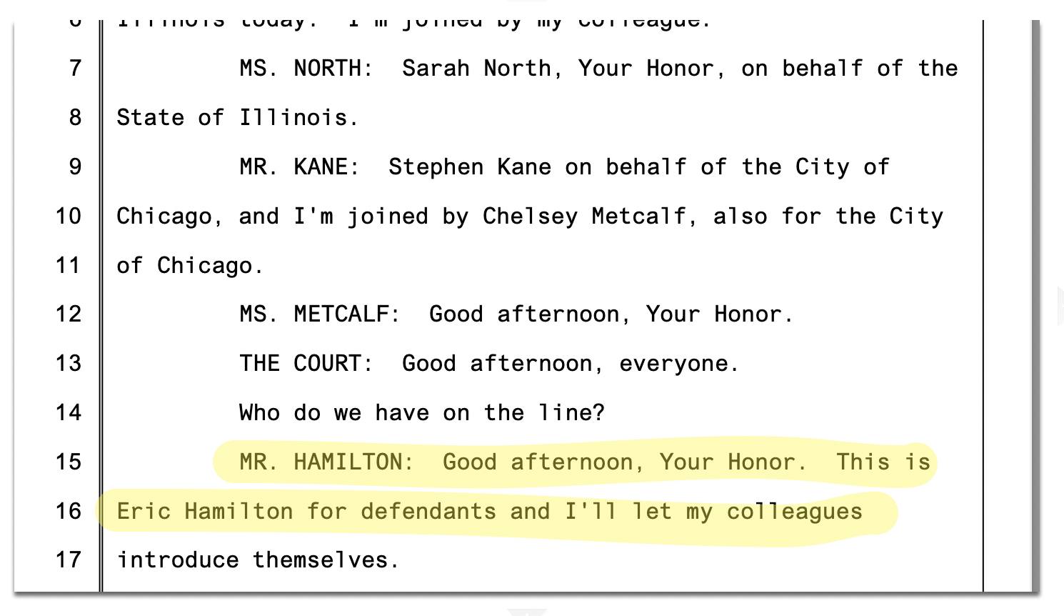 Anne - JUST RECEIVED THE TRANSCRIPT OF THE ILLINOIS v. TRUMP HEARING ...