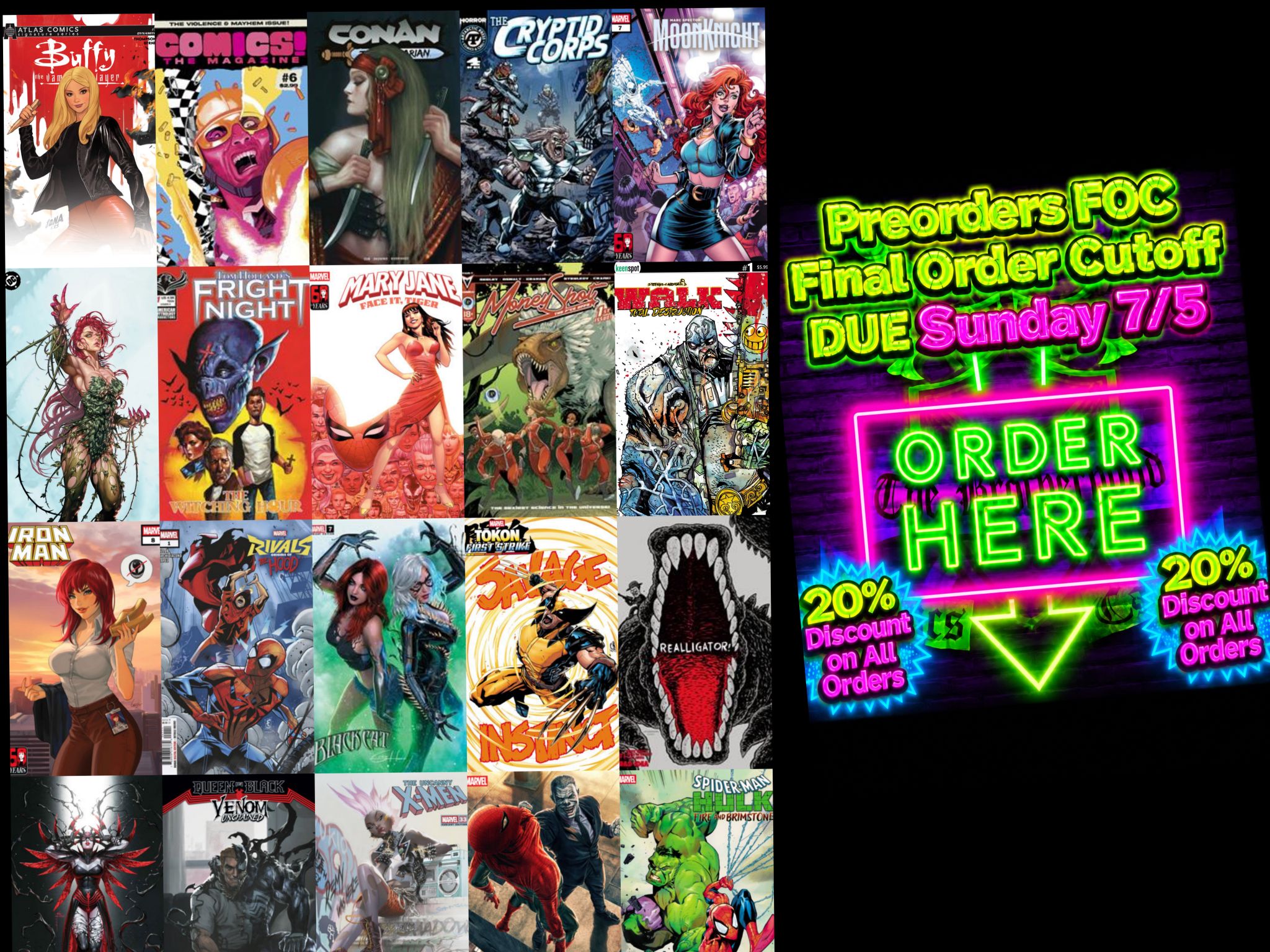 Here are **60 comic books** and** magazines **being released on