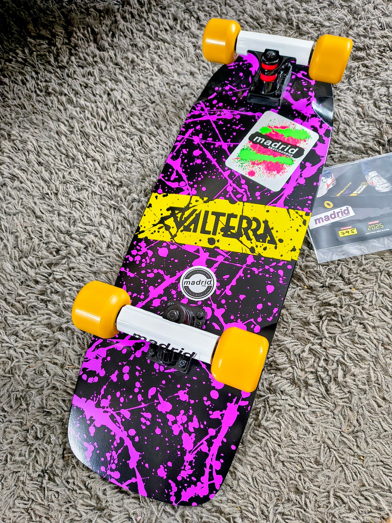 Walter Scott signing the Madrid Skateboard from Back to the Future