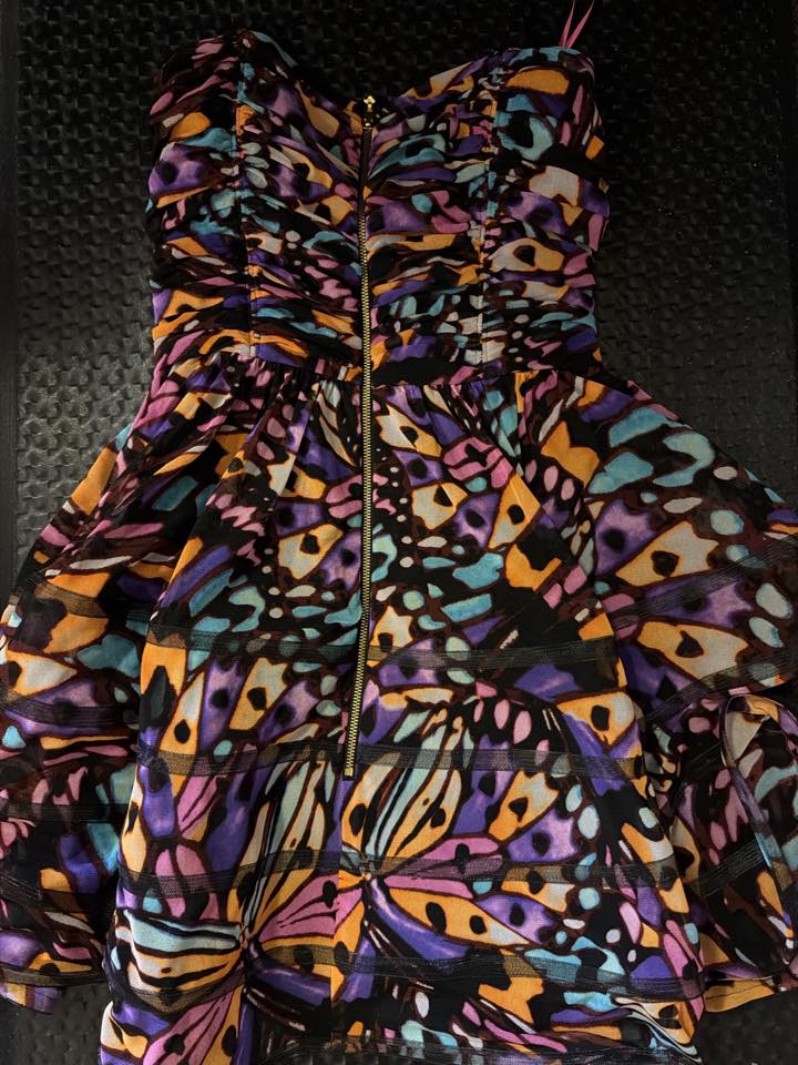 betsey johnson black butterfly dress Vintage found thrifting KNOCKOUT A-LINE POLO DRESS wrap tulle wedding dress Size:XXL = 17.5 Effortless elegance meets timeless