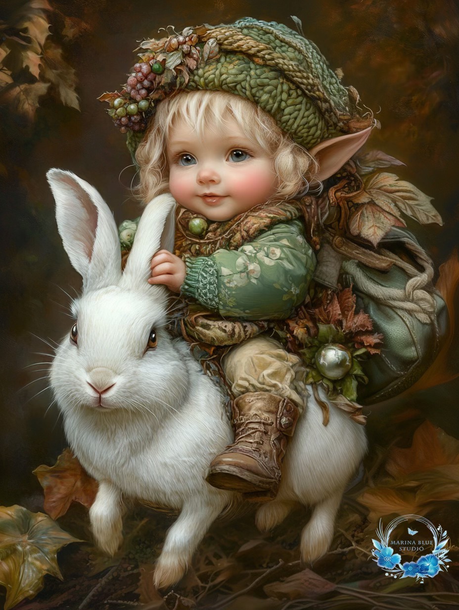 Marina - Somewhere in the quiet woods, a tiny forest elf rode upon a ...