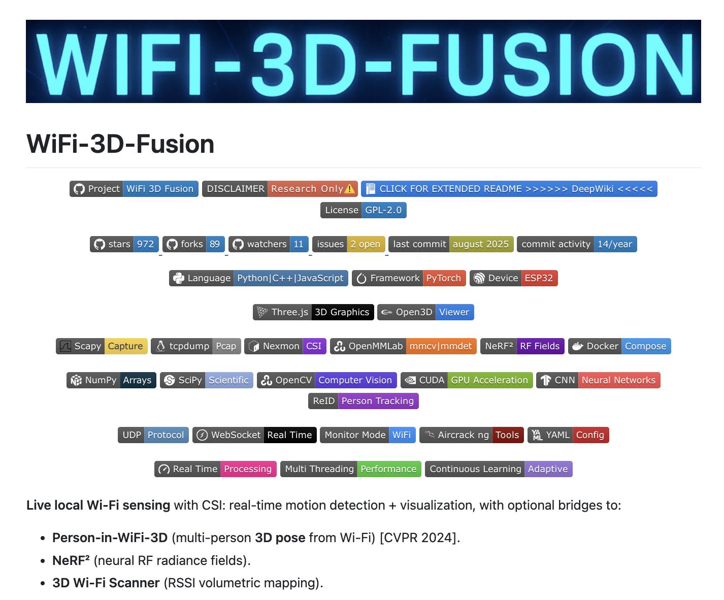 Tech Titans | WiFi-3D-Fusion is an open-source research project that ...