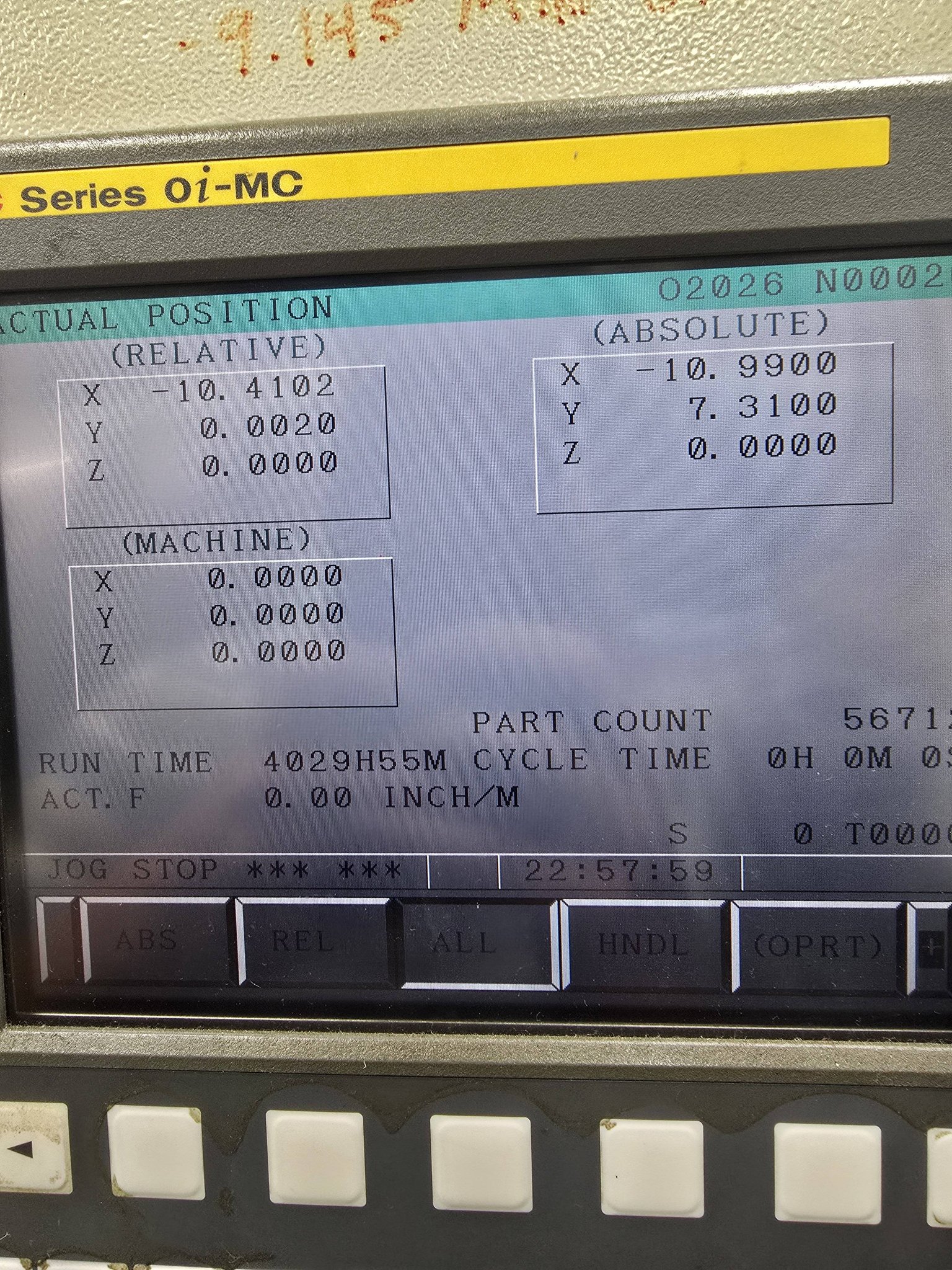 How to display active work coordinates on positions page in Fanuc CNC