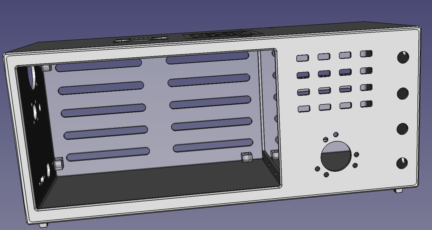 Case is done. 7 inch screen and the VU2DLE interface board which