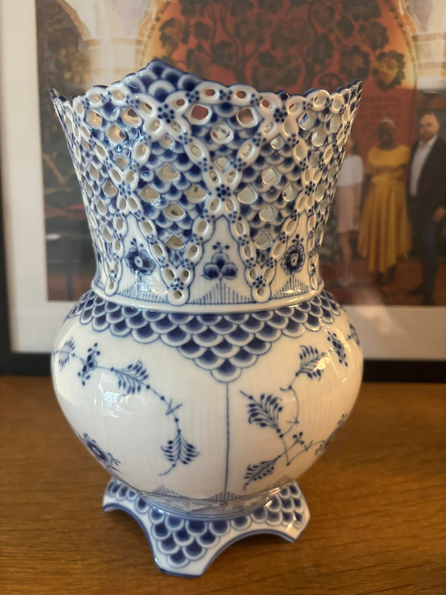The new Blue Fluted Full Lace Vase is a treasure from the Royal