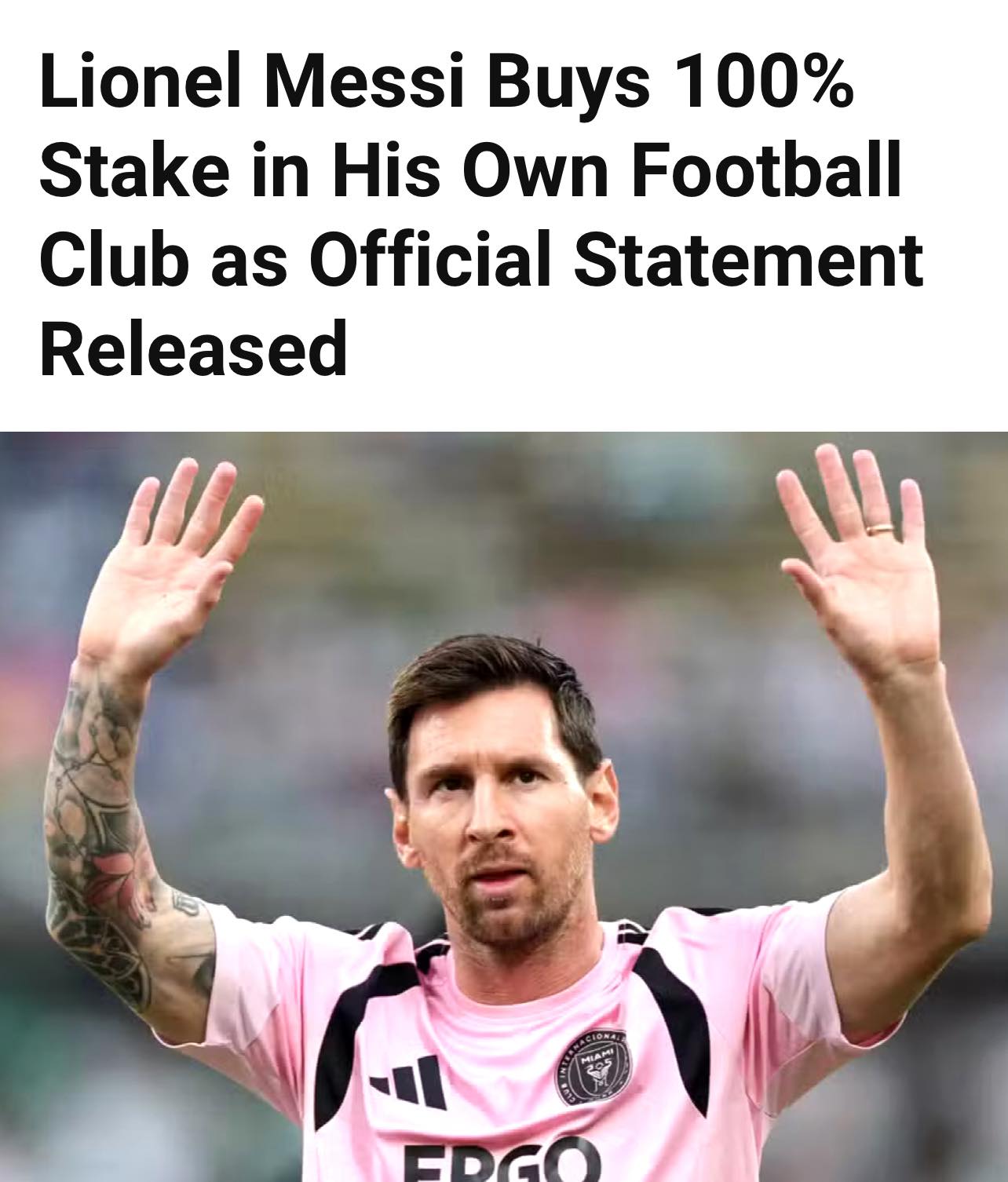 Messi Buys His Own Football Club 