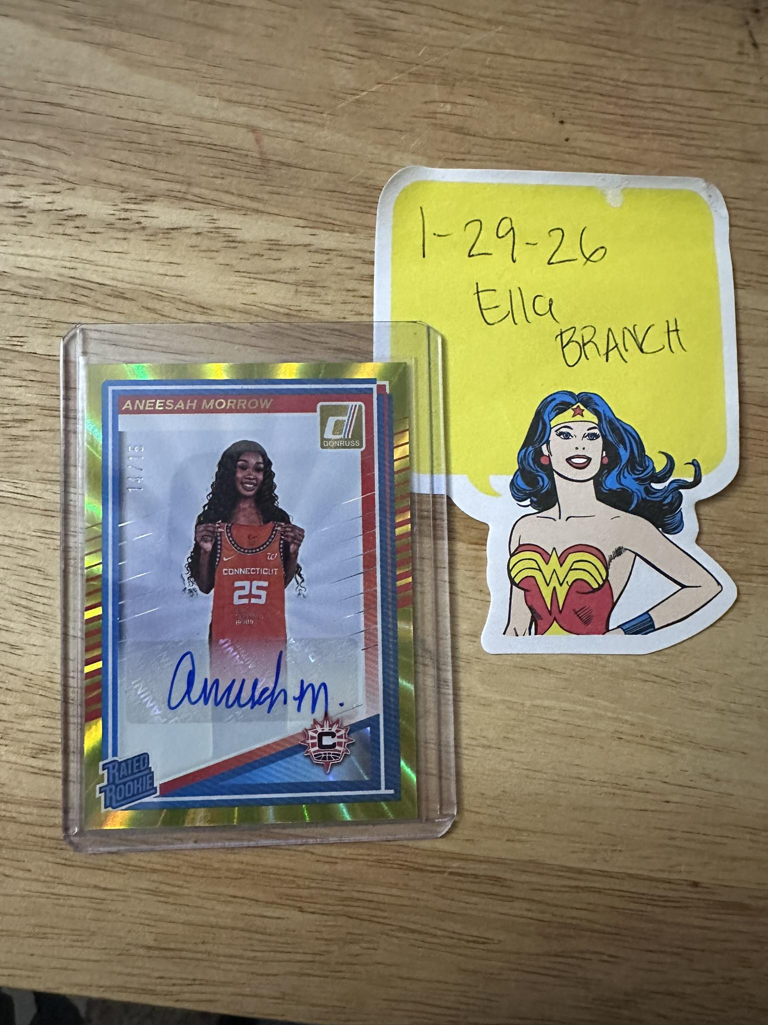 Aneesah Morrow Gold laser auto rookie card