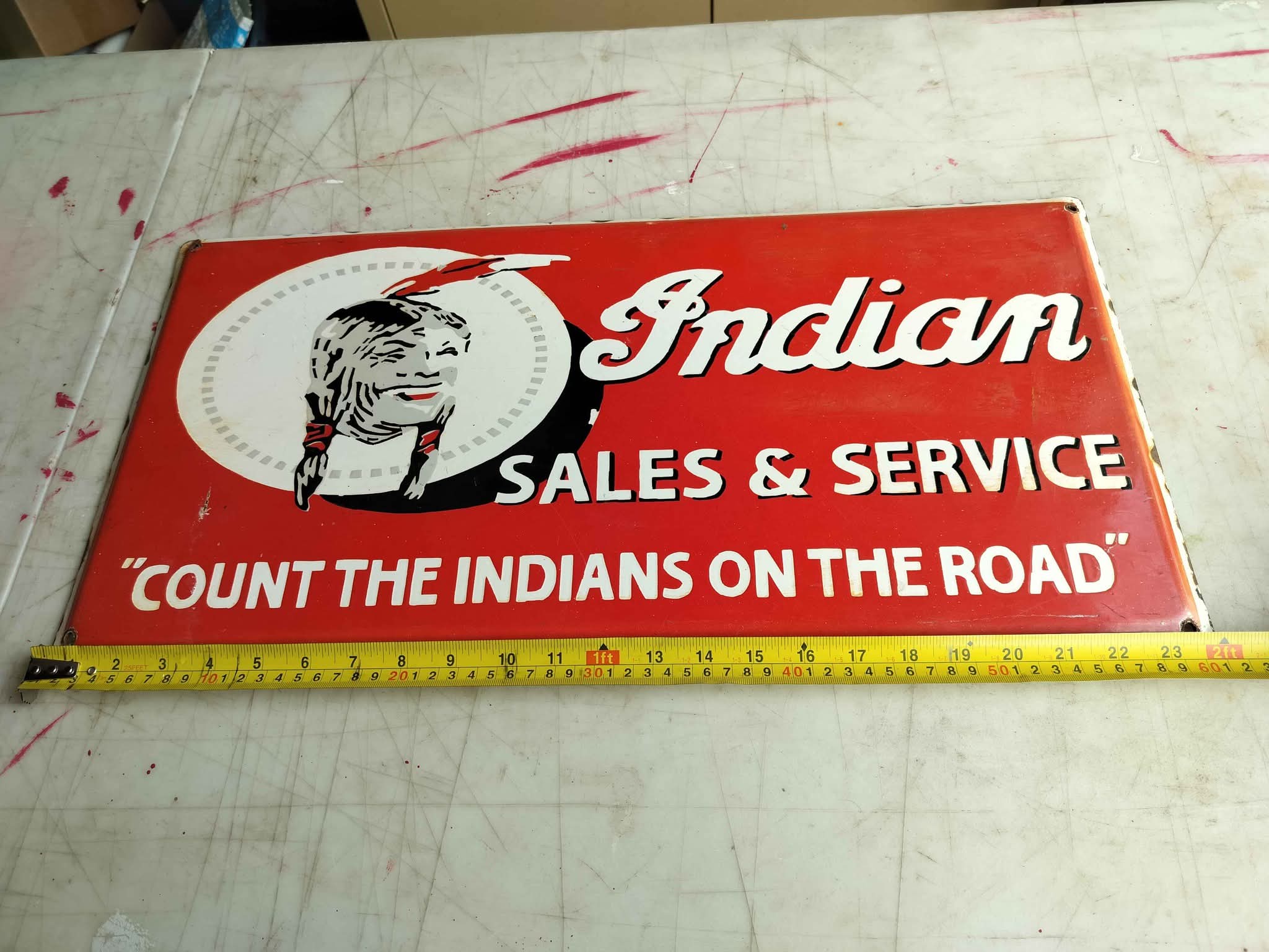 biker Indian motorcycle 1901 tin metal sign tavern bar home decor