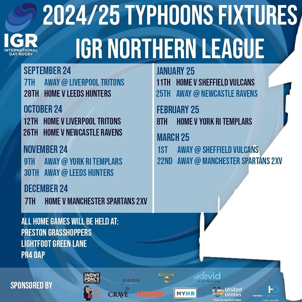 Typhoons - 🌀🏉Union Fixtures Announced🏉🌀 🏳️‍🌈🏳️‍⚧️We are pleased to ...