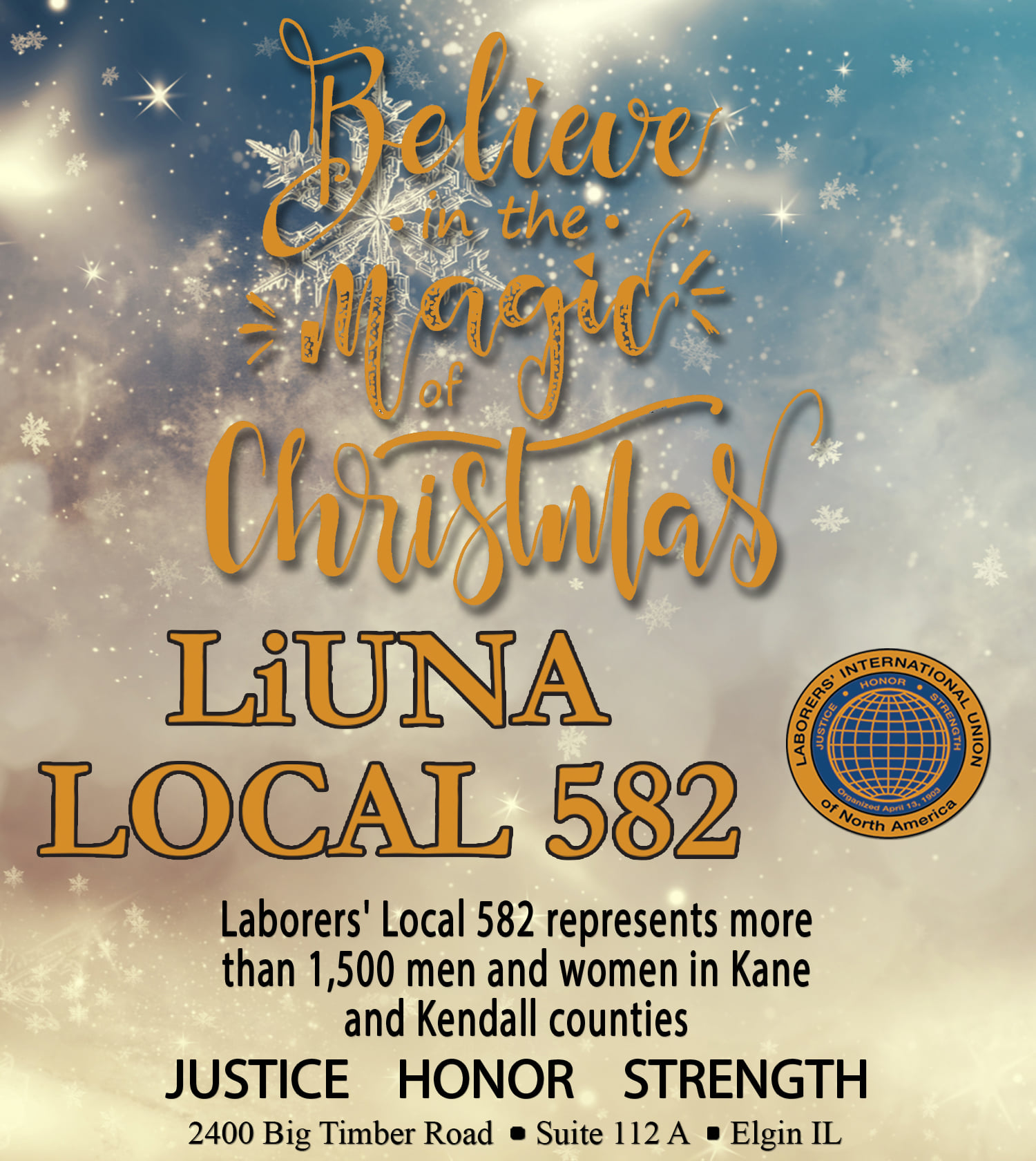 Labor News - The Elgin-based LIUNA Local 582 is spreading...