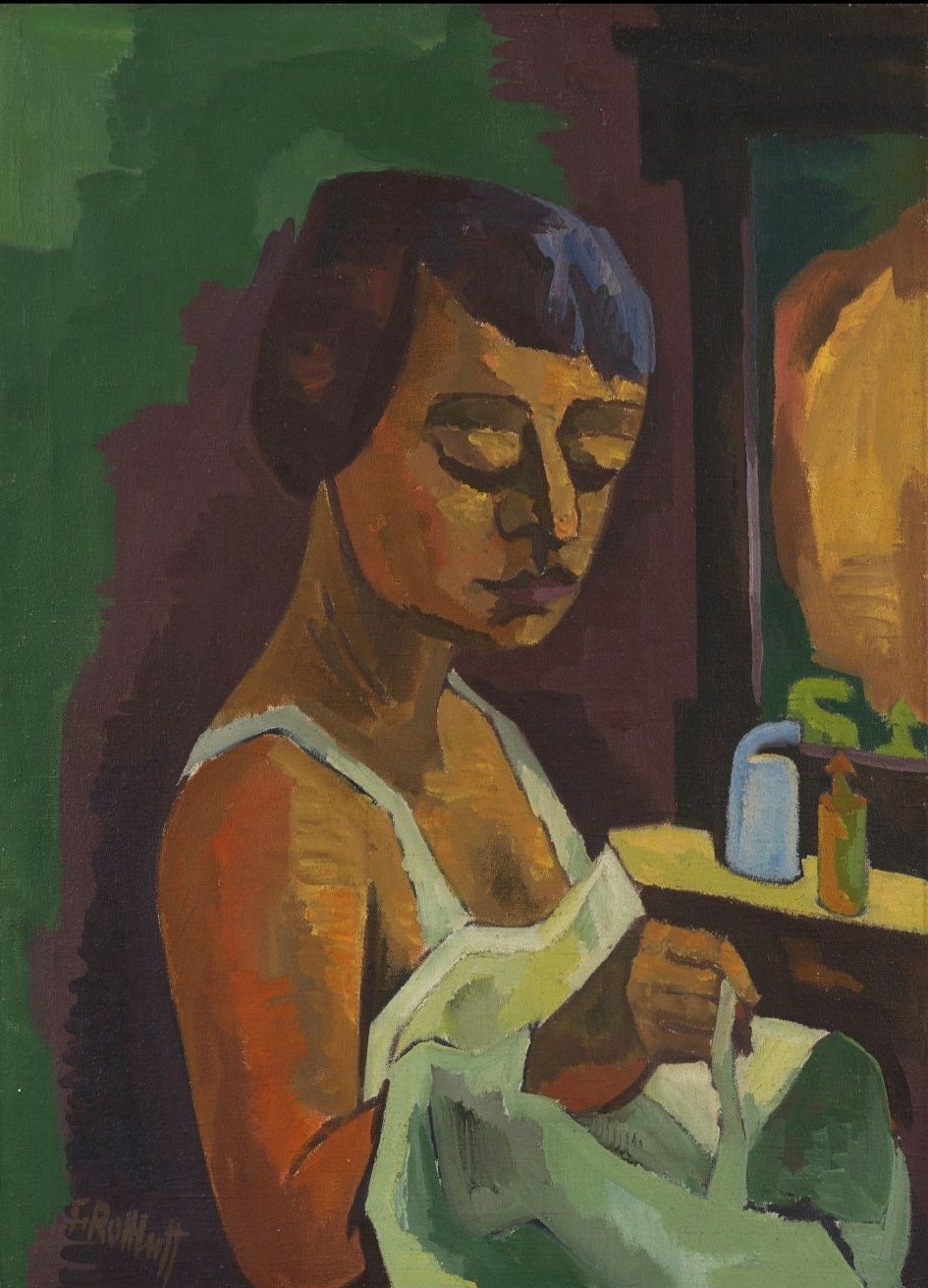Karl Schmidt-Rottluff - Thoughtful Woman, 1912