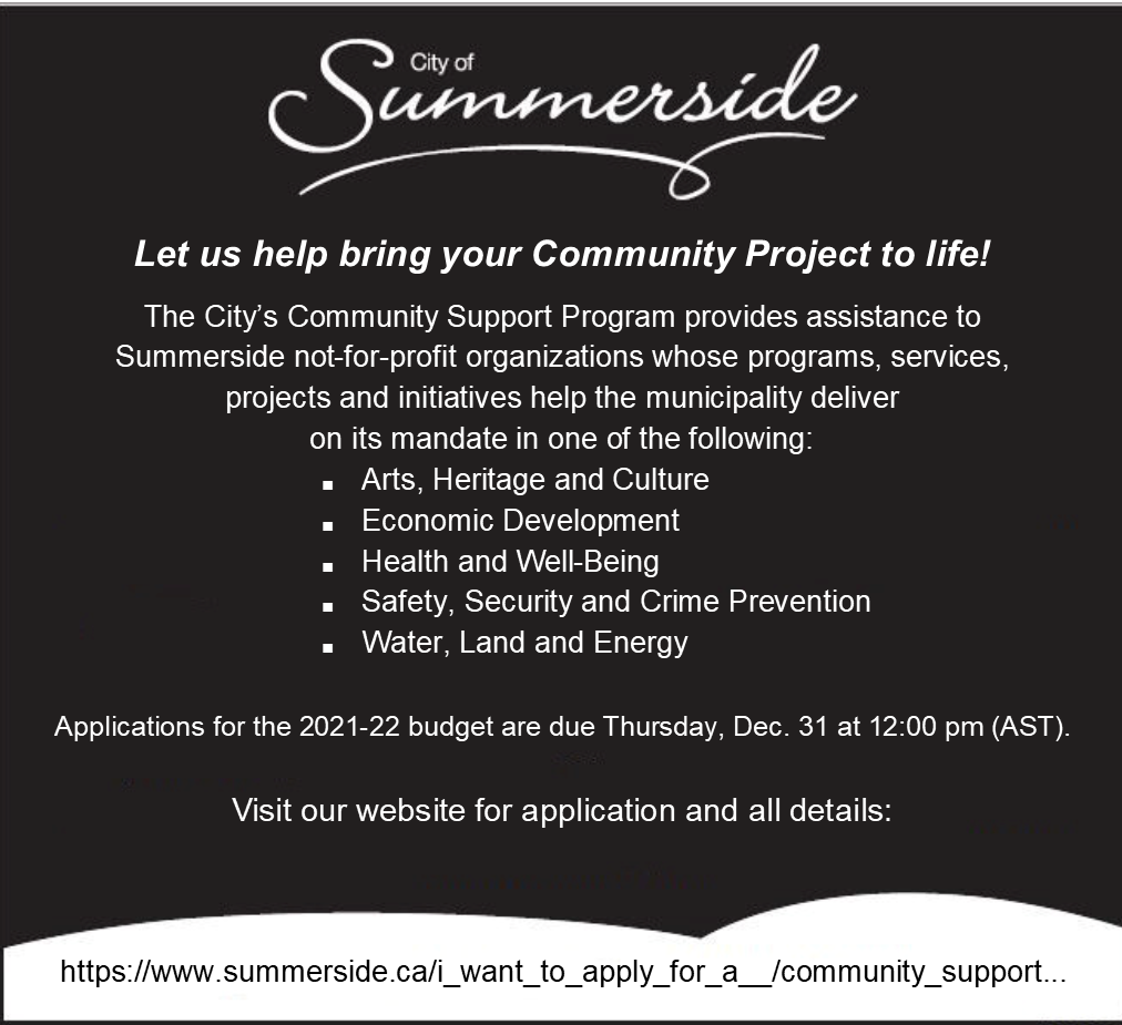 The deadline to apply for a... - The City of Summerside | Facebook