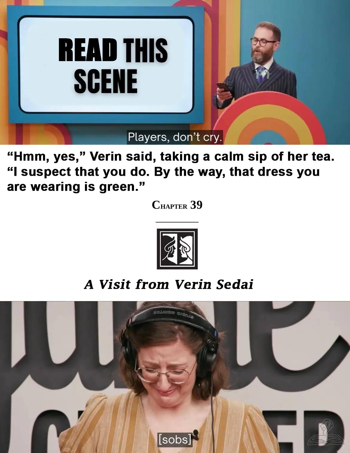 by the way that dress you are wearing is green What does Verin mean 