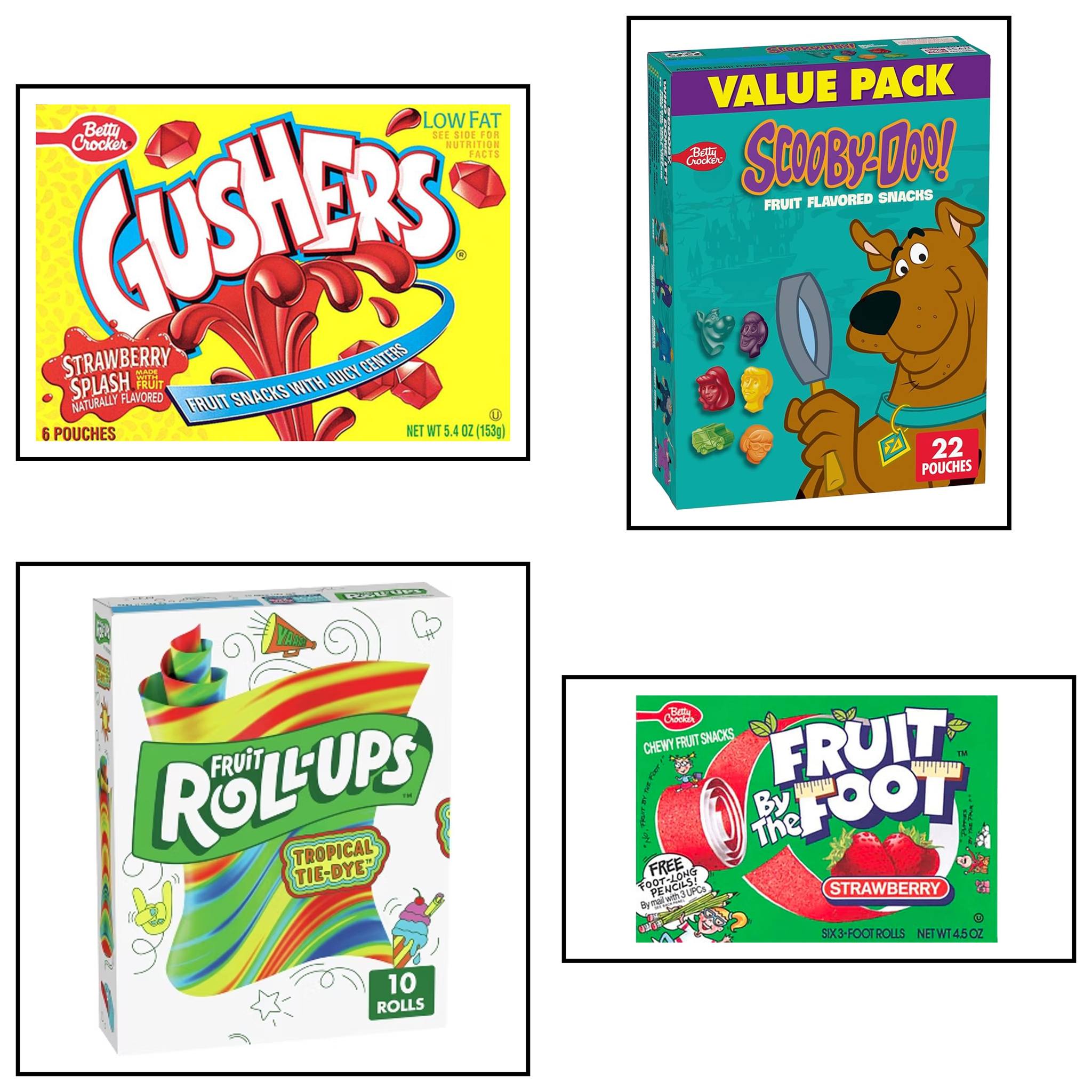 See if you can survive this gallery of fruit snack boxes from the