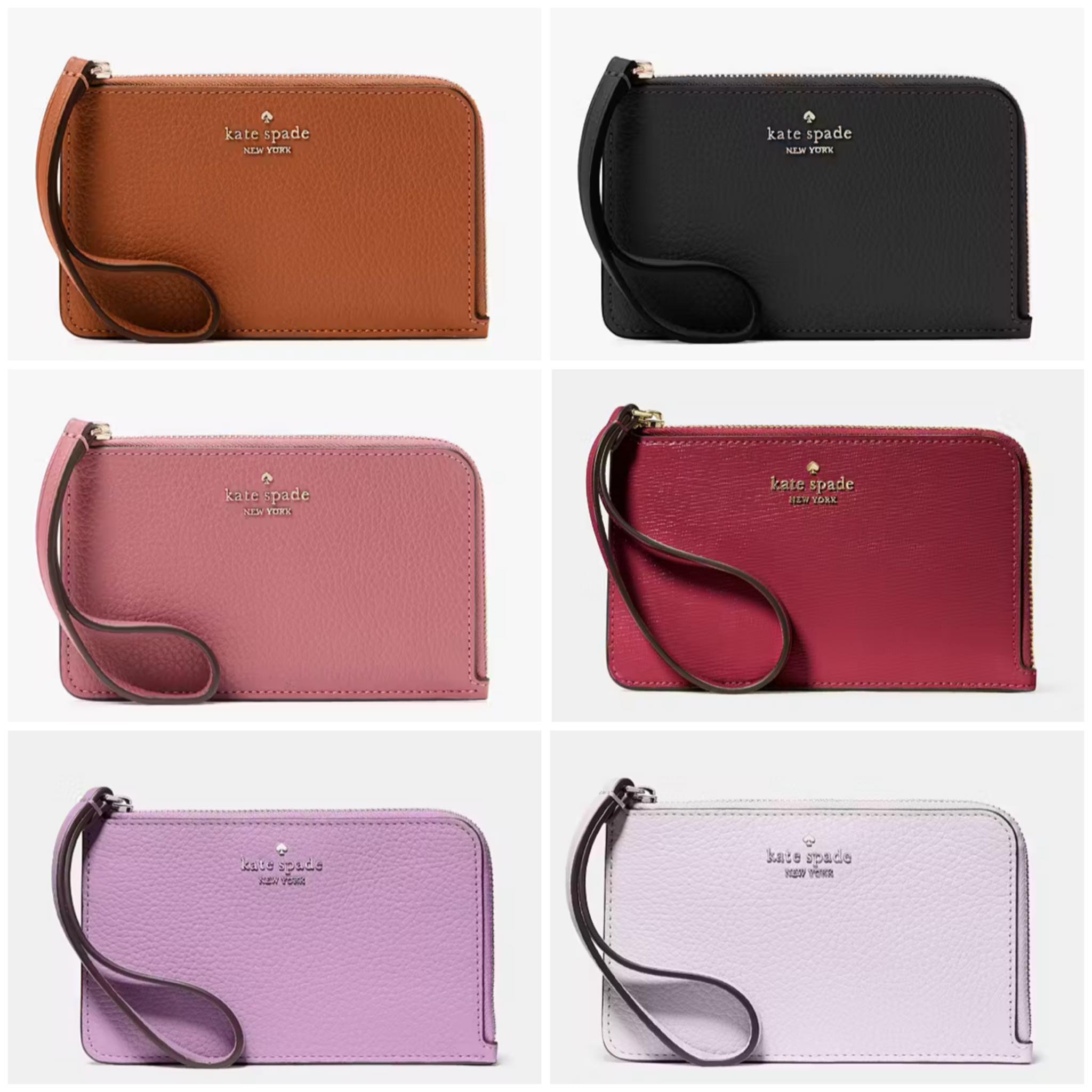 New Kate Spade Tinie Newbury Lane geranium wristlet