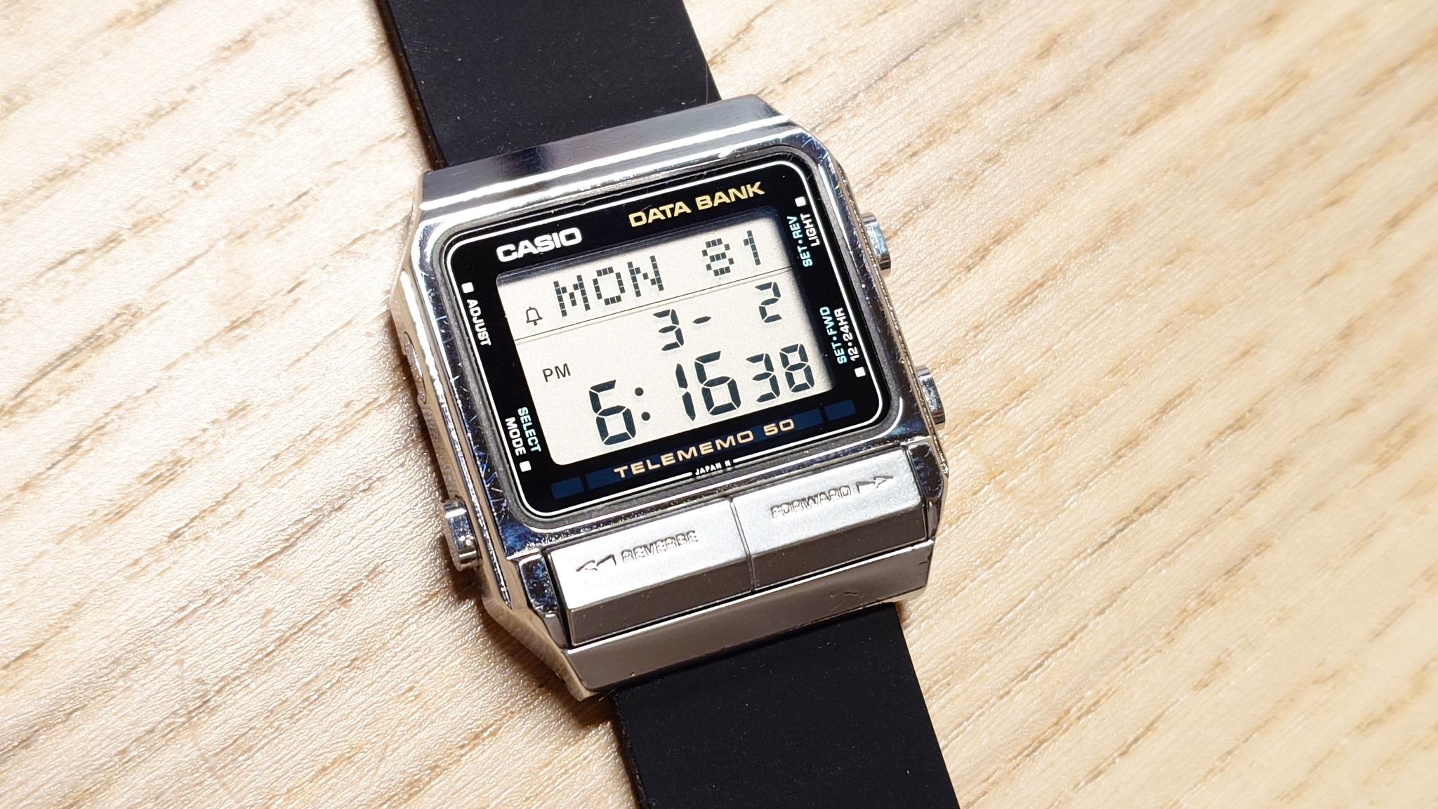 Casio DB-510 watch with soft rubber band
