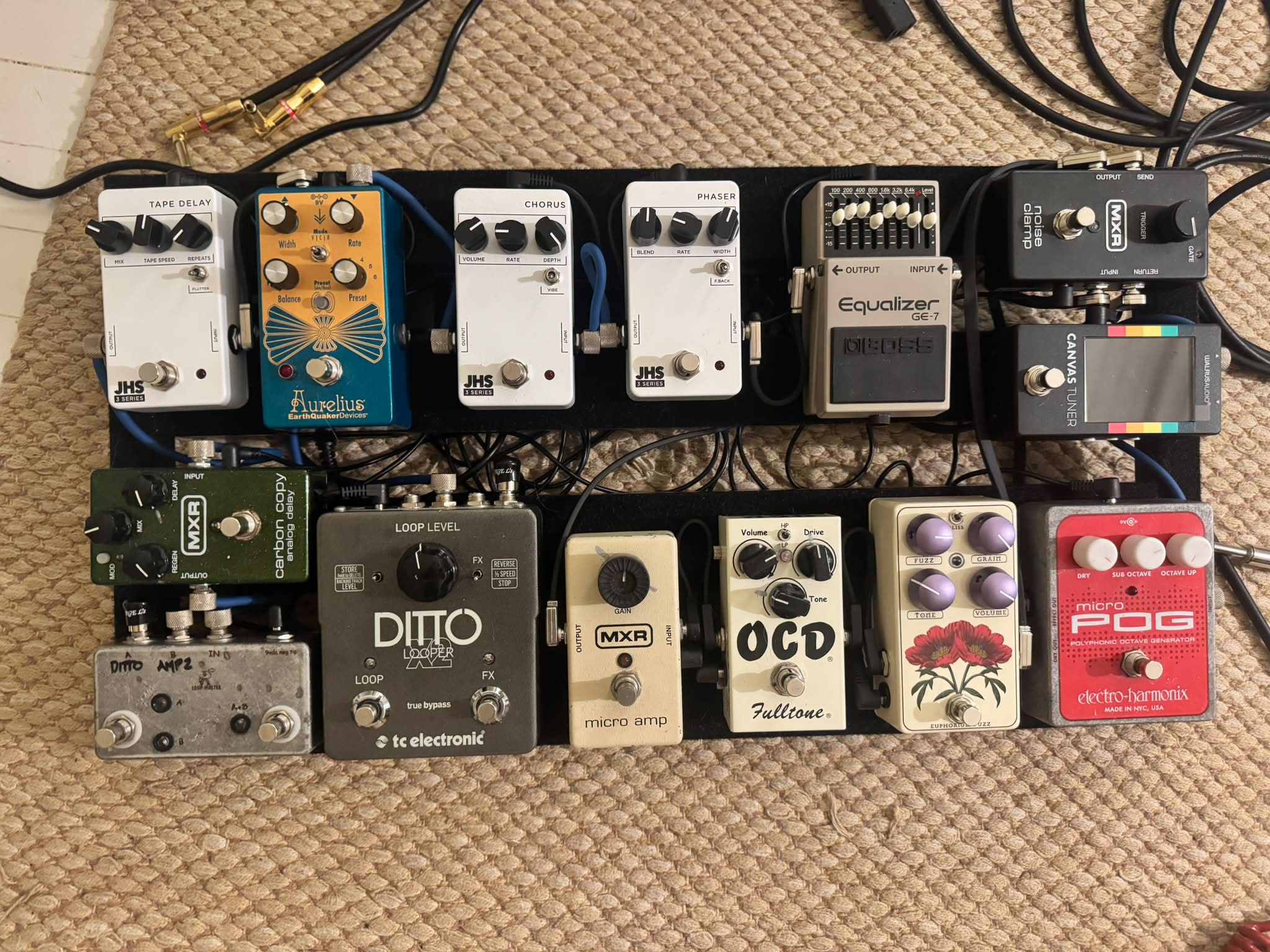Think I'll stick with this setup. Fuzz is underneath the board