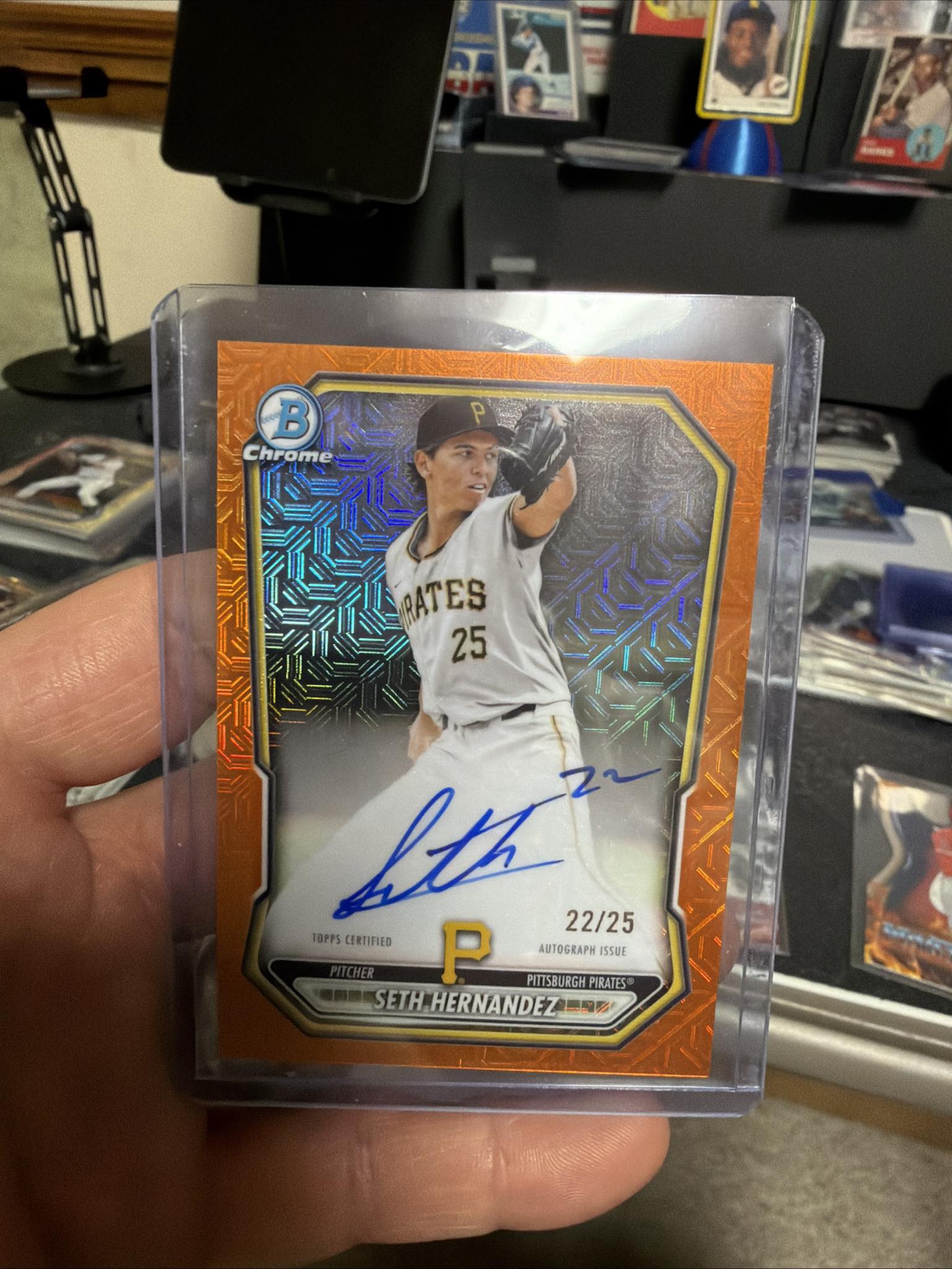 Seth Hernandez 2026 Bowman Chrome auto orange refractor