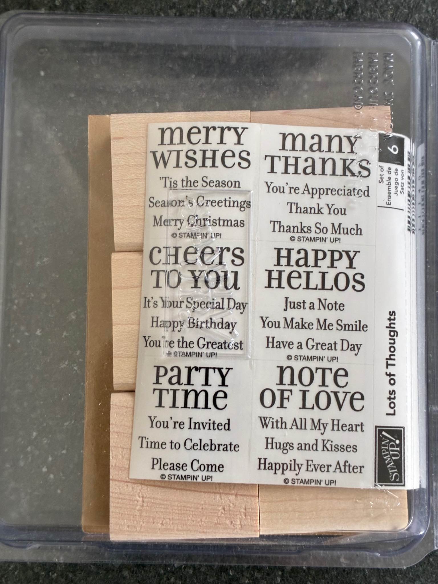 Stampin up rubber stamp set of (6)lots of thoughts. Also stamping  display picture 1