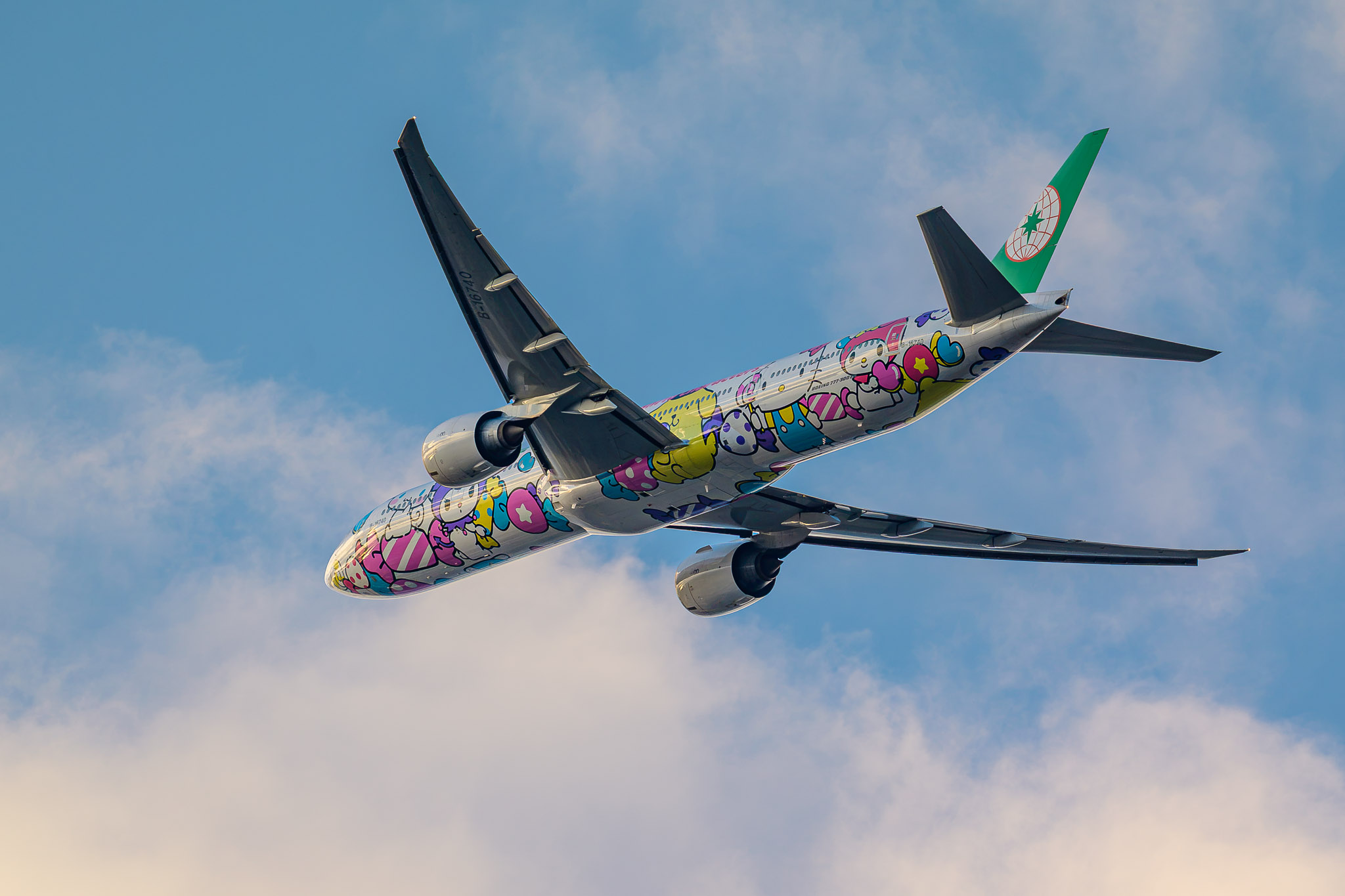 Eva Air's Hello Kitty Boeing 777-300ER spotted with Nikon Z5II