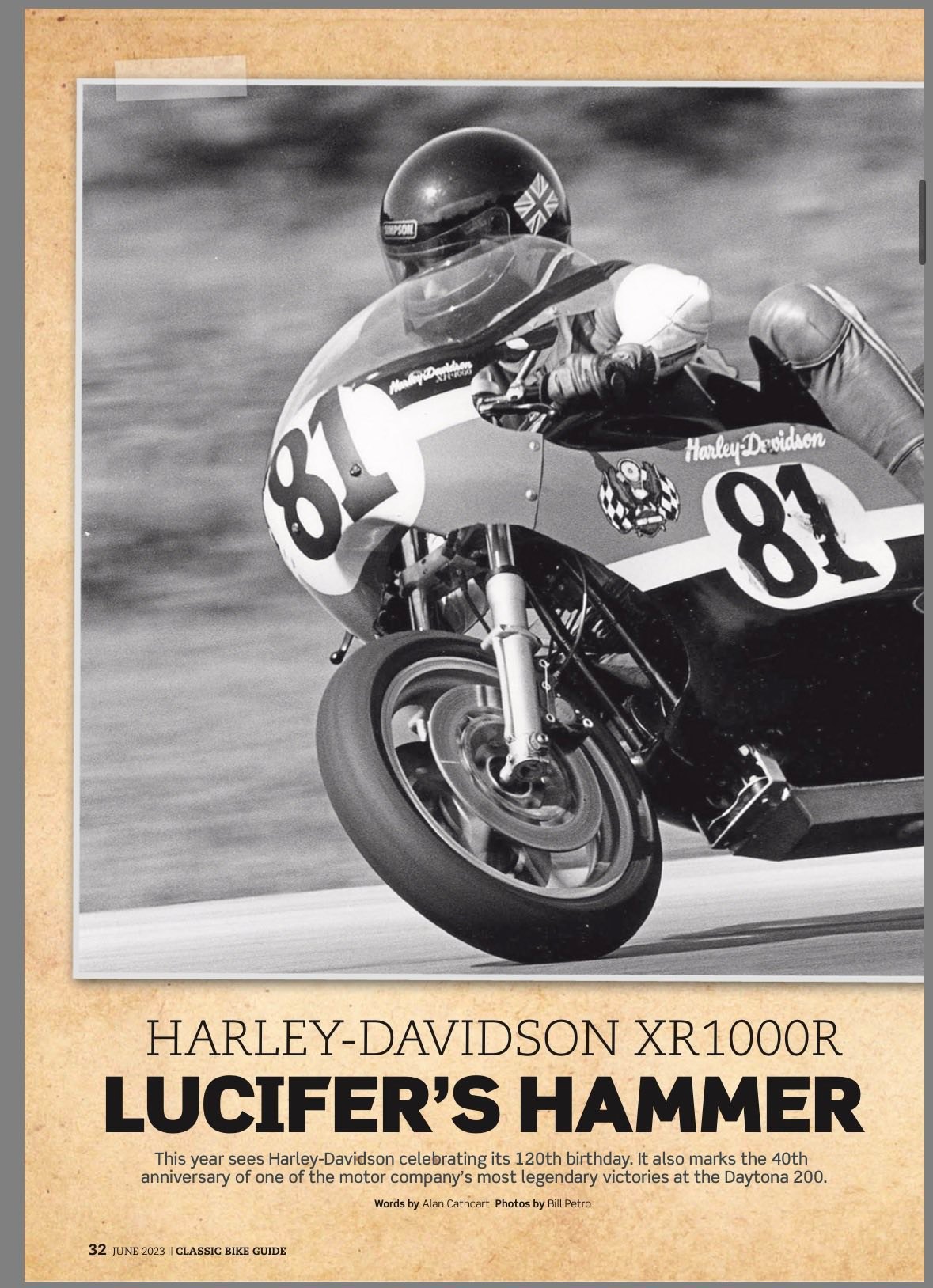 Harley Davidson XR1000R Lucifer's Hammer classic bike | Daytona
