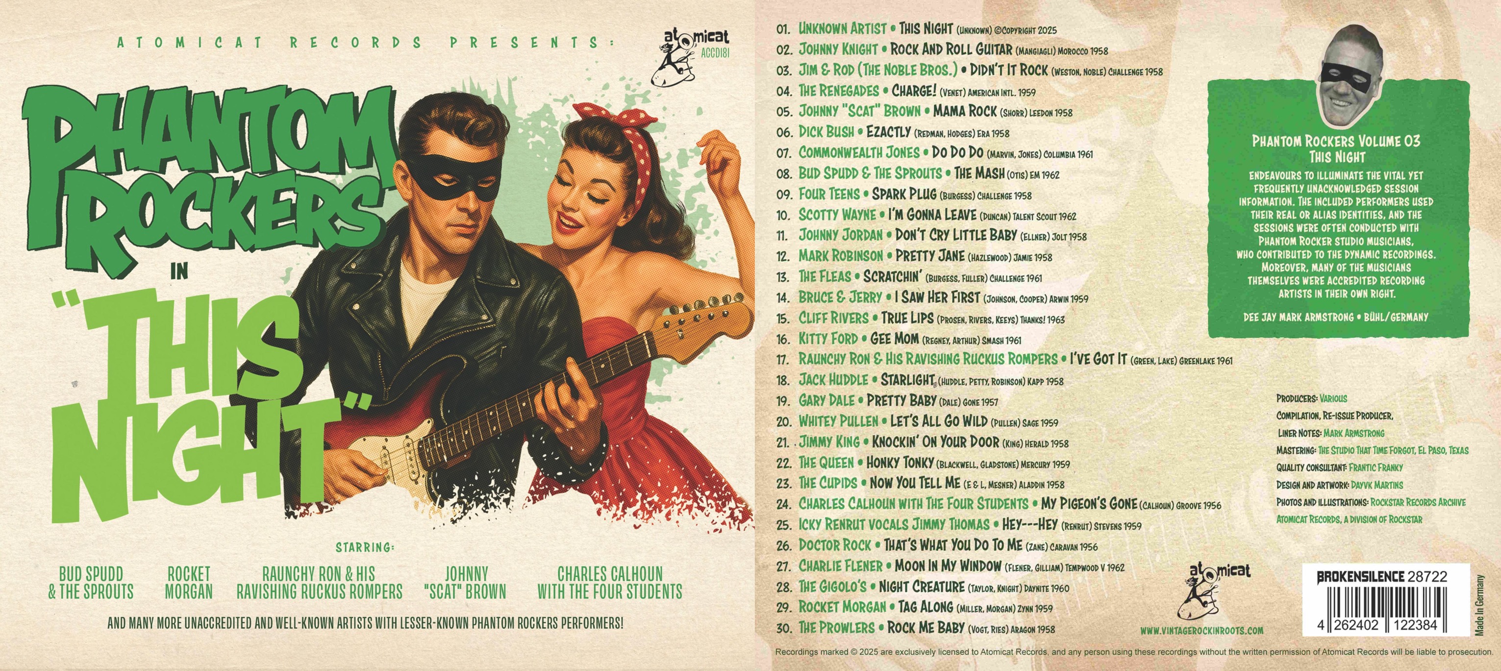 Black Phantom Rockers Vol.3 album with 26 rock and roll tracks