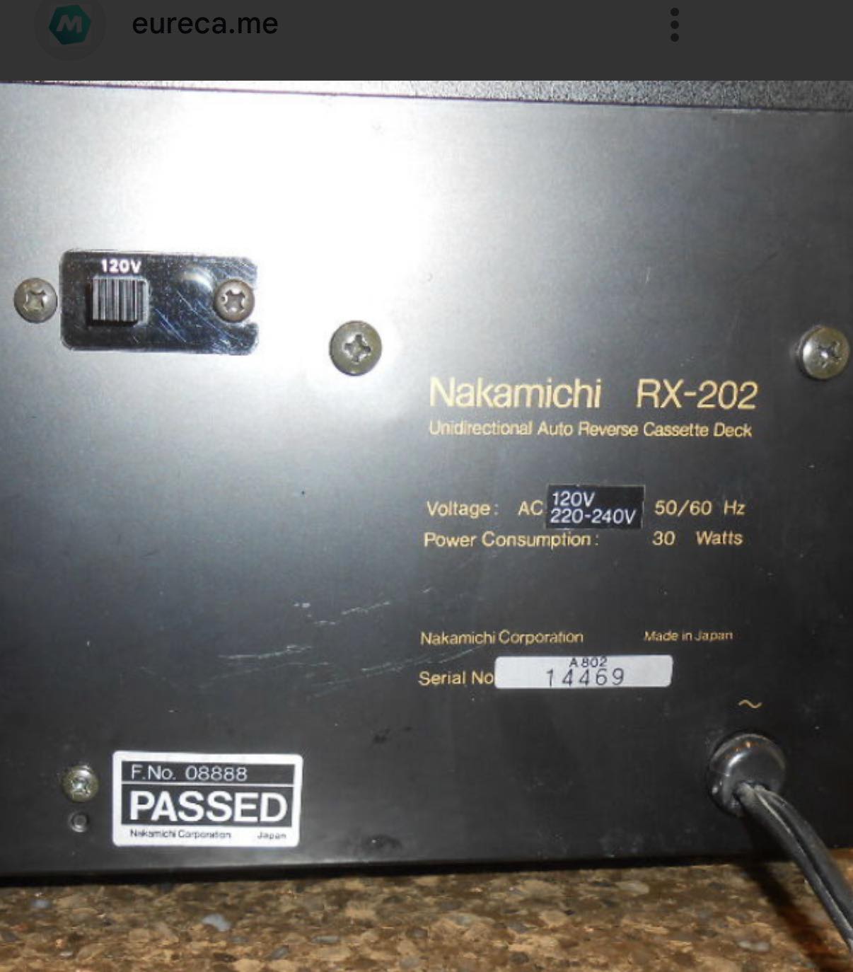 その他 wanto How to convert a 120V Nakamichi RX series tape deck to a