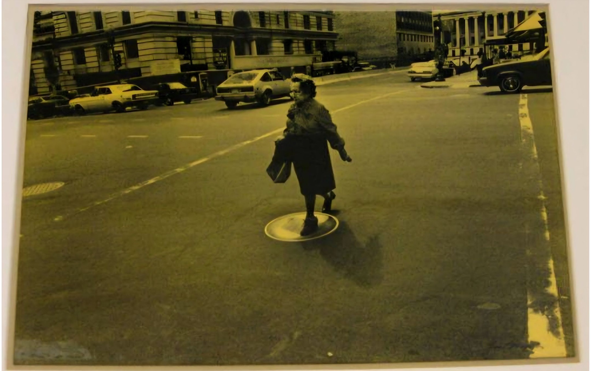 Joseph Mills' 1984 Photograph of Woman on Sewer Top in Washington, D.C