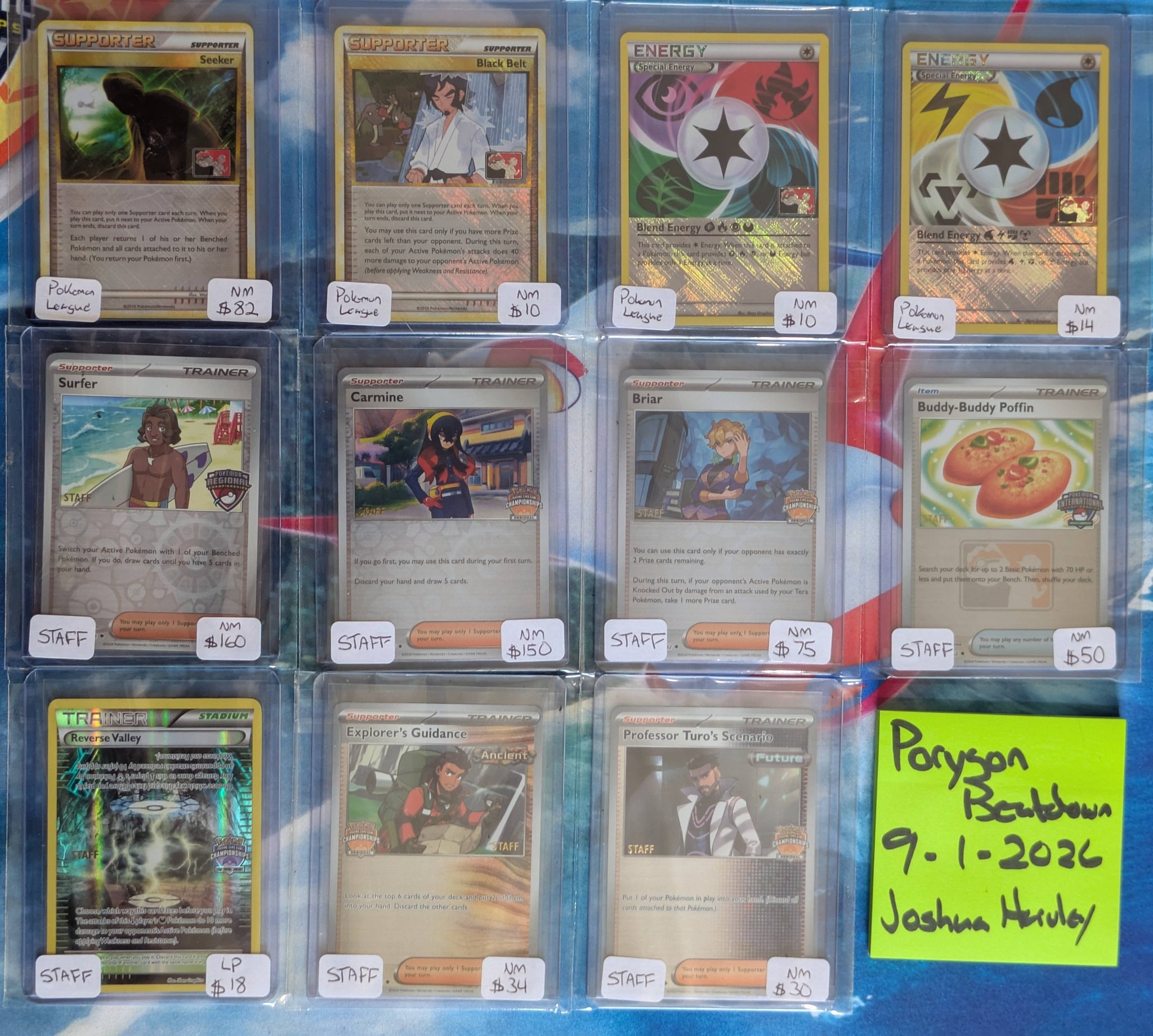 STAFF Promos, Pokemon League Card, & Japanese Cards 🛍️