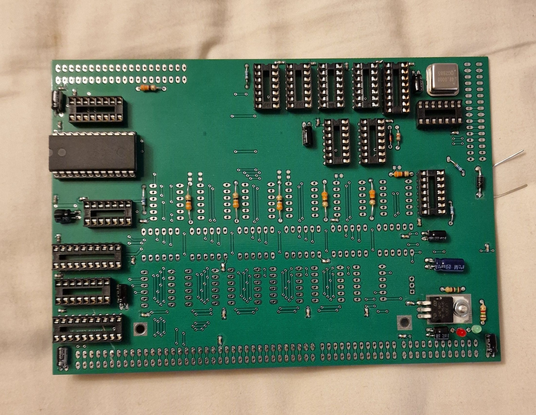 ALU board (single 74LS181, time multiplexed to simulate a 24 bit