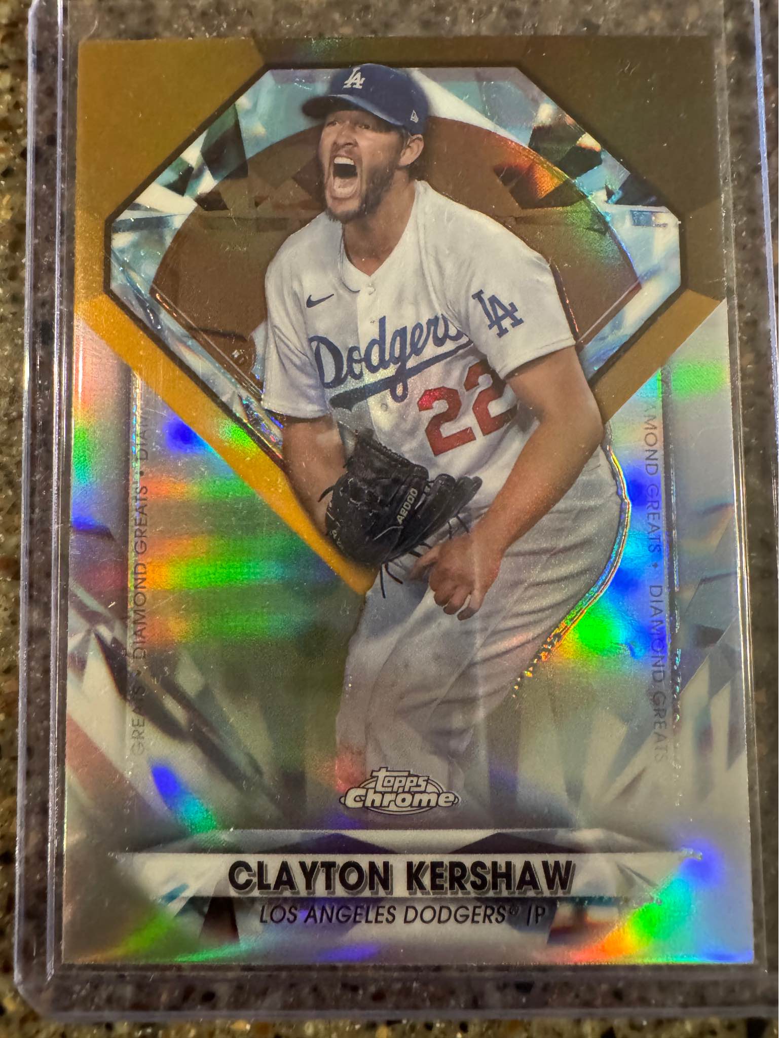 Clayton Kershaw Topps Chrome Update 2022 Diamond Greats #DGC12. In 