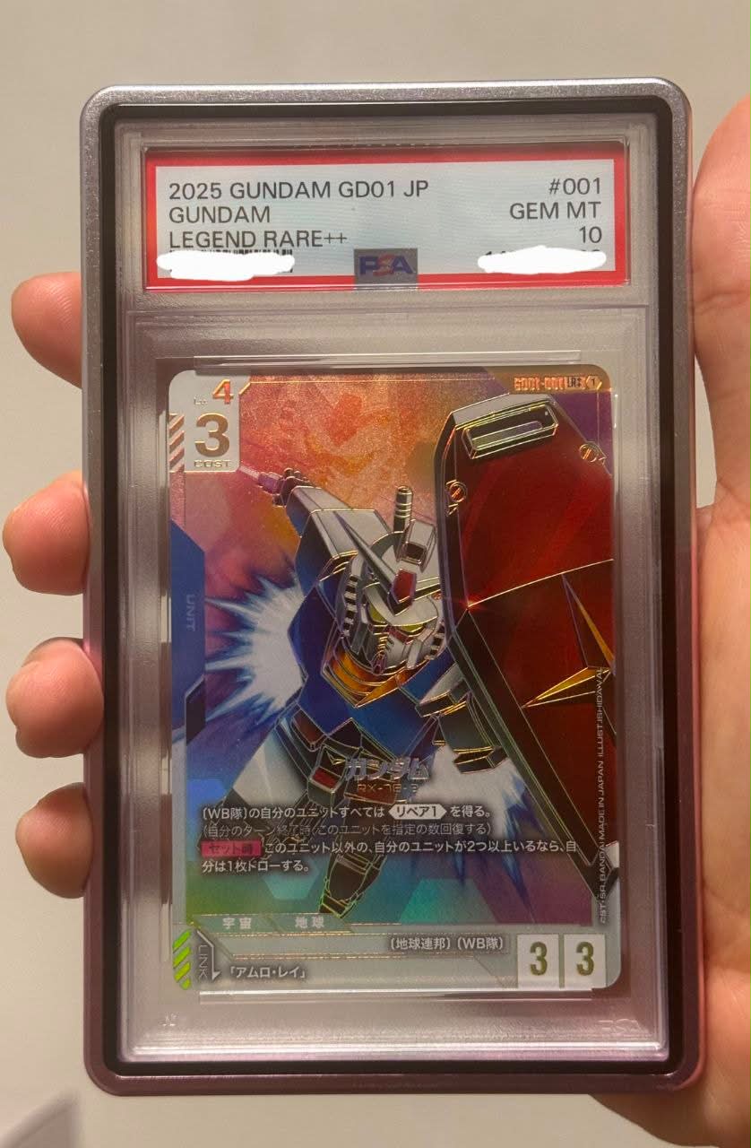 PSA-graded Gundam card GD01 sold for $8,888 on eBay