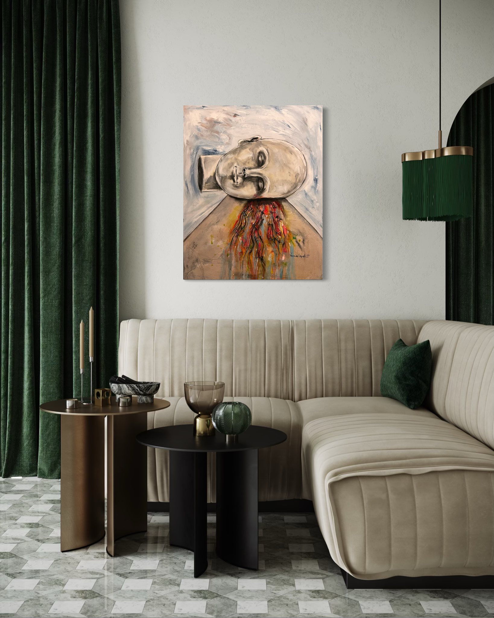 Regulated by Resonance» -Where Sound Becomes Stillness 50x80 