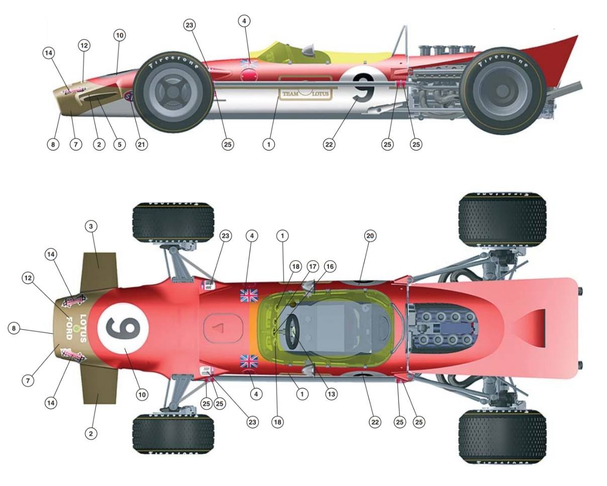 Graham Hill's Embassy Racing Lola T370 model kit build