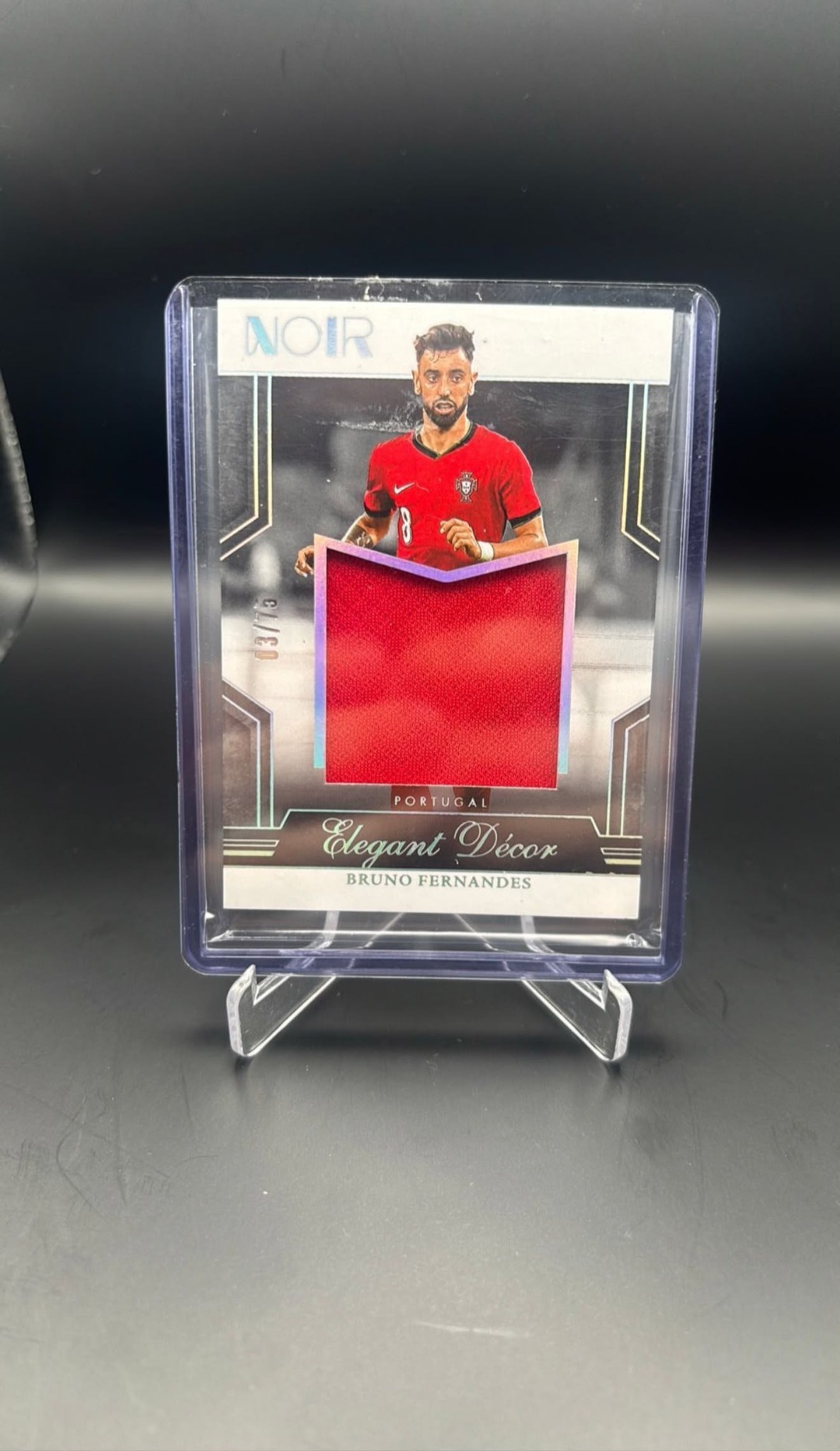 What is the value of the Bruno Fernandes NOIR patch card 3/75?