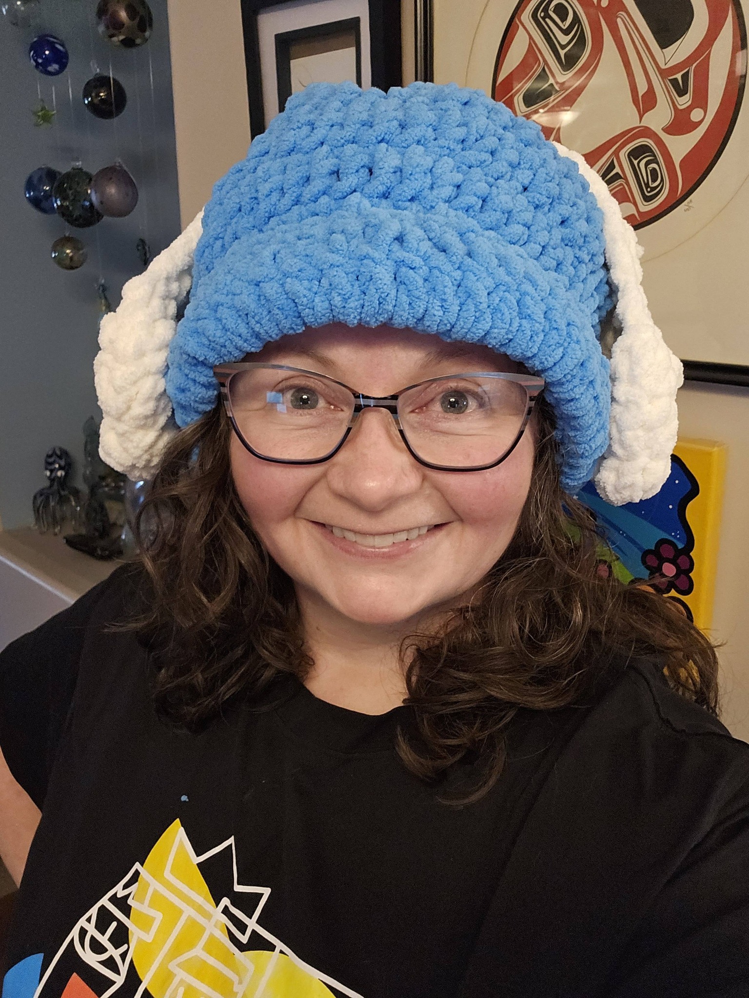 Inspired by blue bunny hat in crochet community