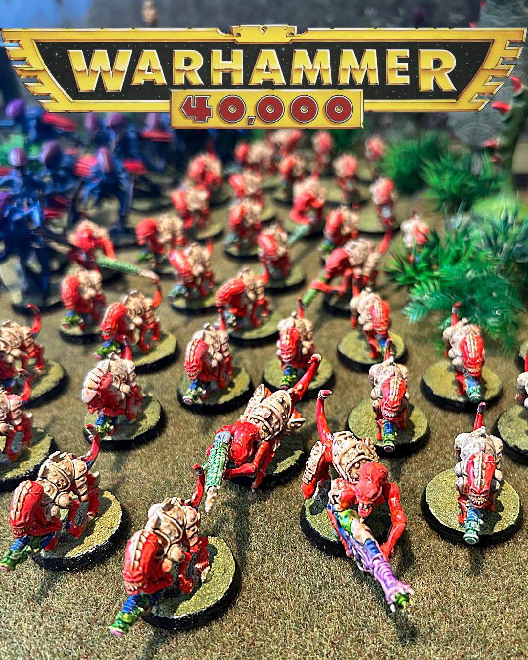 Warhammer 40k Termagaunt swarm painted for #40k2ndac