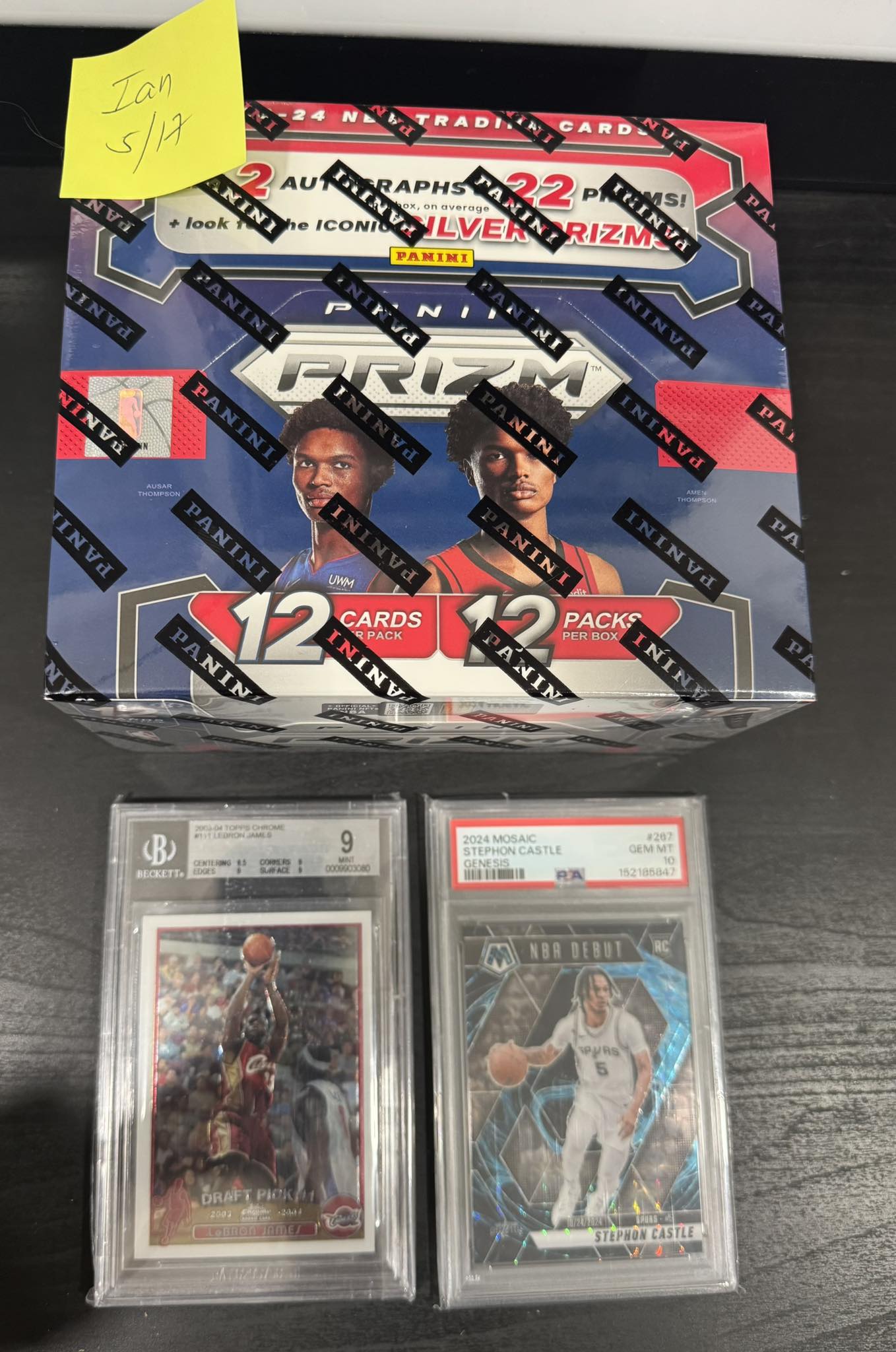 2023-24 Prizm Hobby Box with Stephon Castle Genesis card