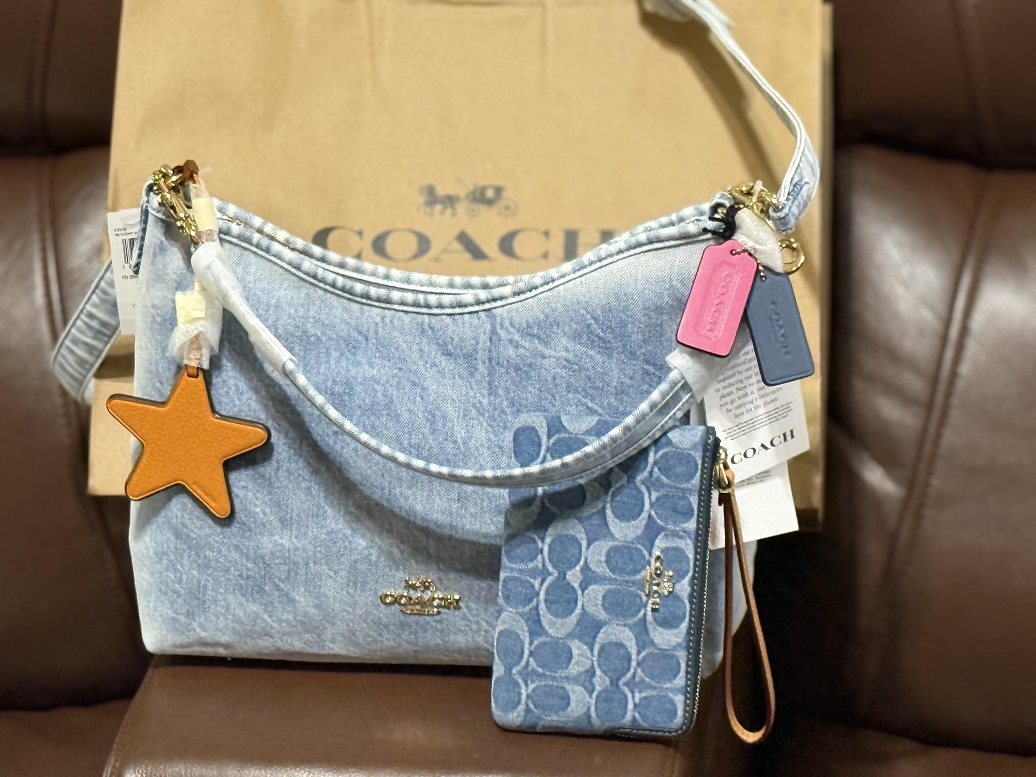Laurel loved denim bag from Coach outlet