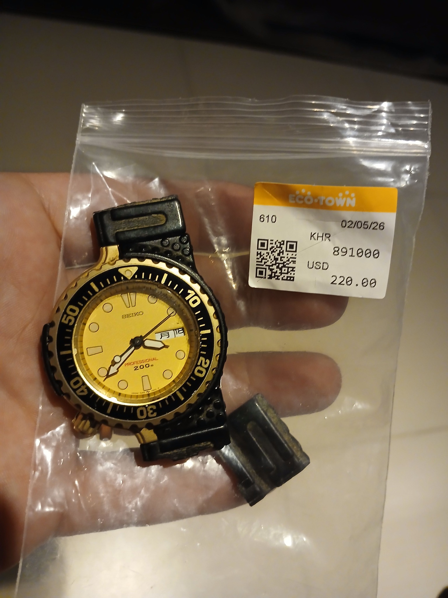 1986 Seiko Quartz Professional Diver's 200m watch