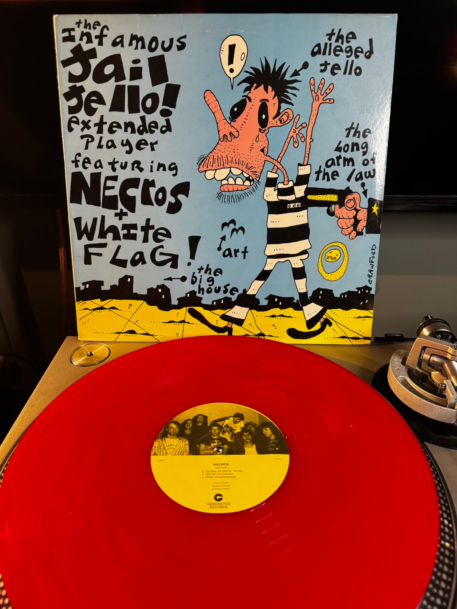 In 1986, while Jello Biafra was involved in an obscenity trail for
