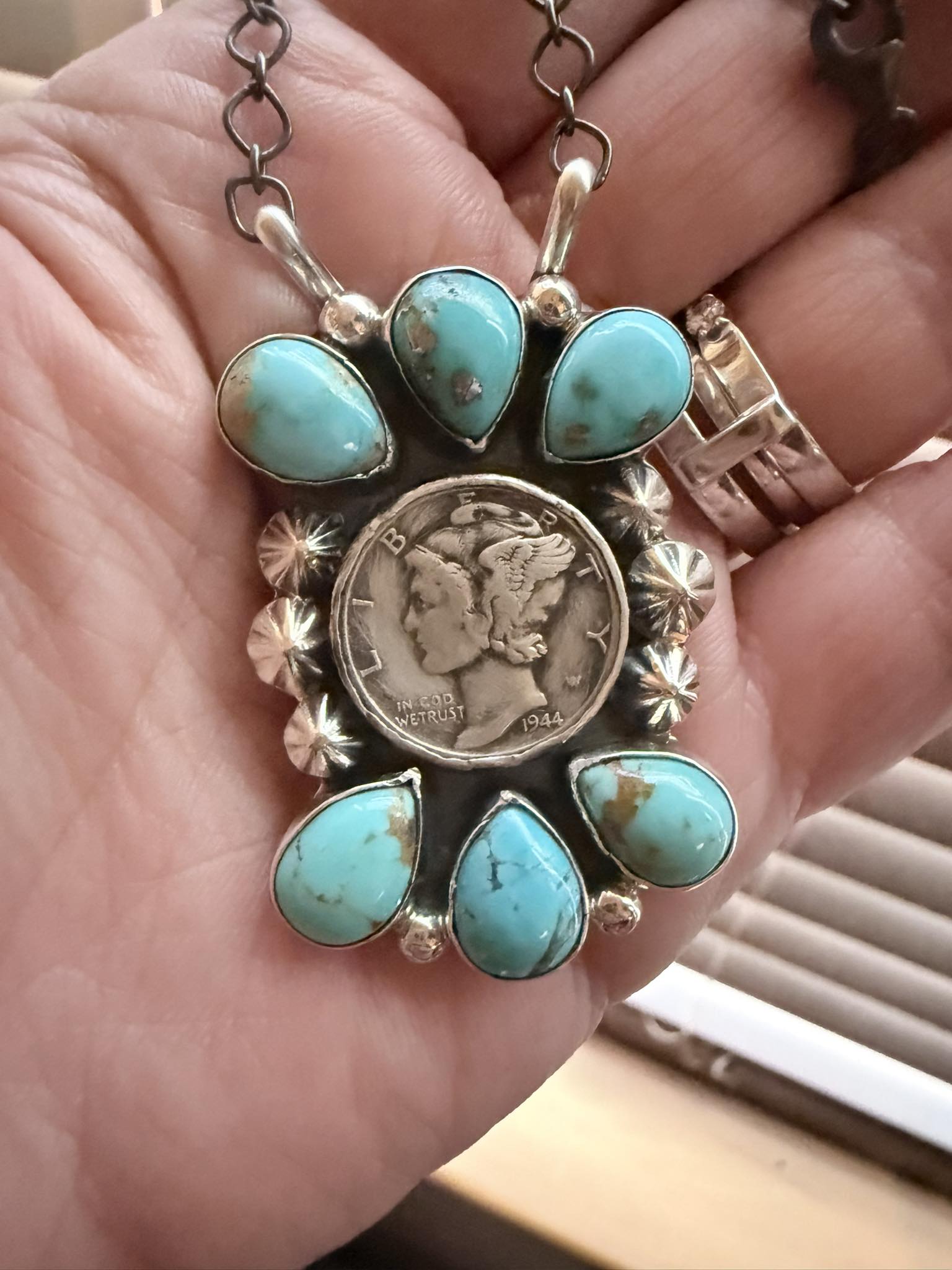Navajo handmade and stamped. This is an awesome piece. $500