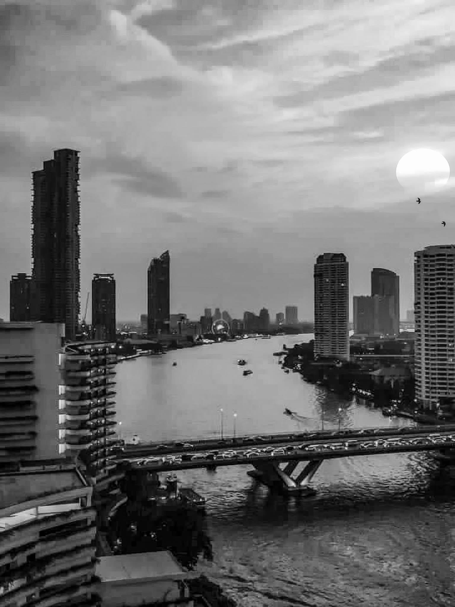Sunset in Bangkok.