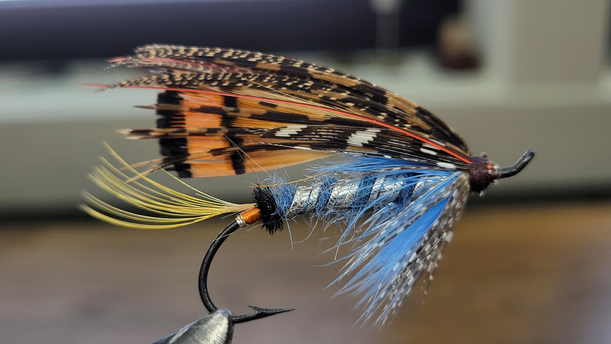 Classic salmon flies tied by Hardy Tackle tier