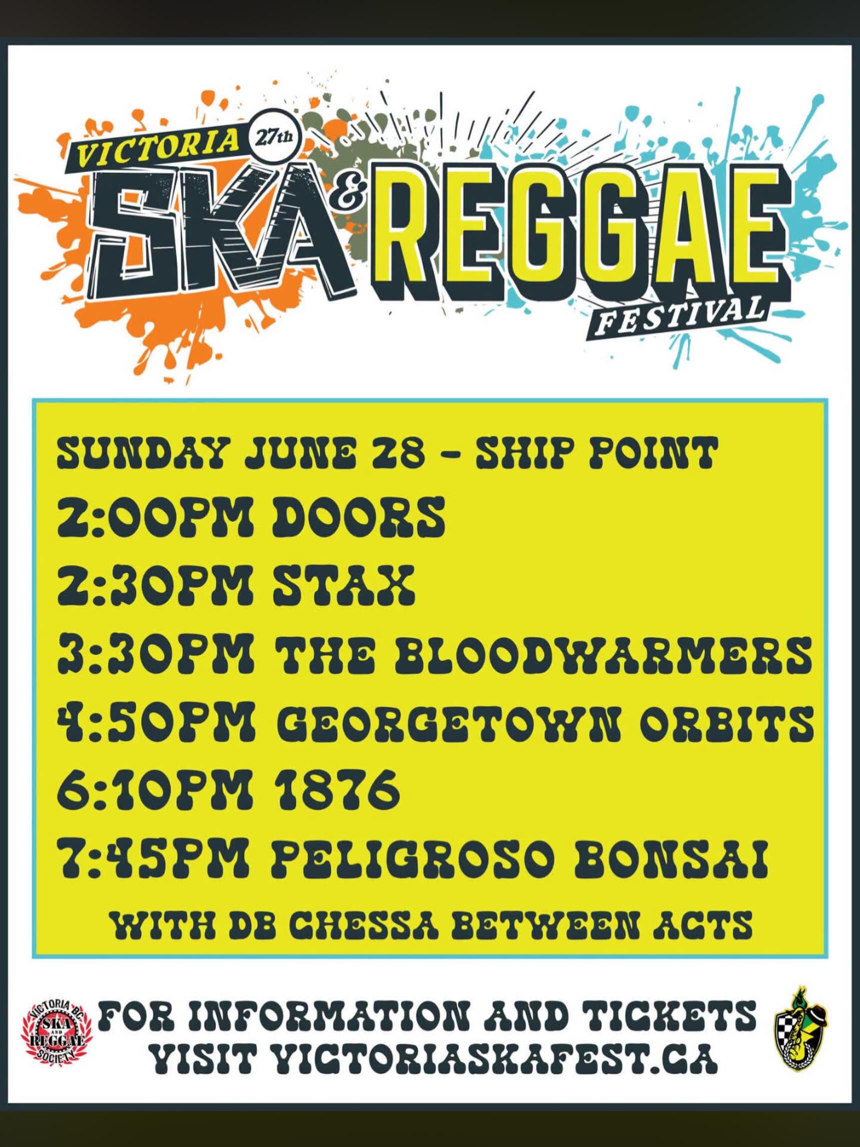 Victoria Ska & Reggae Fest on Sunday, June 28